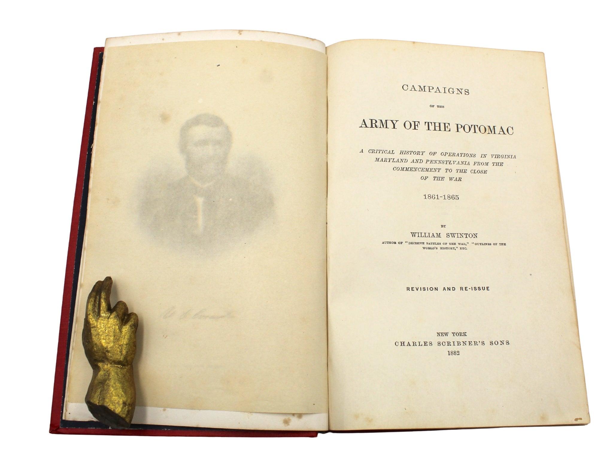 Late 19th Century Campaigns of the Army of the Potomac by William Swinton, Revised Edition, 1882 For Sale