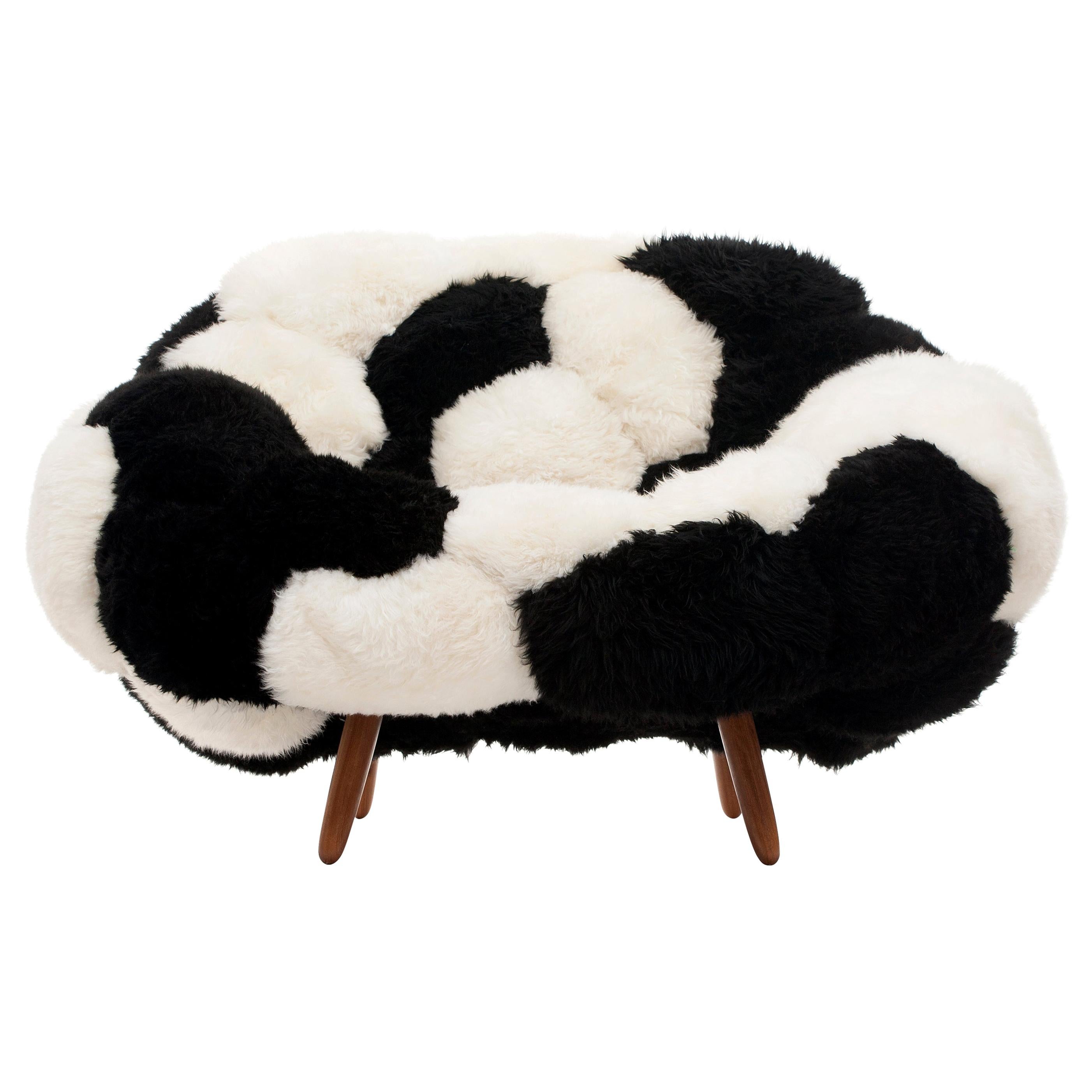 Campana Brothers, "Bolotas Armchair 'Bicolor'", Black and White, Wool, 2018