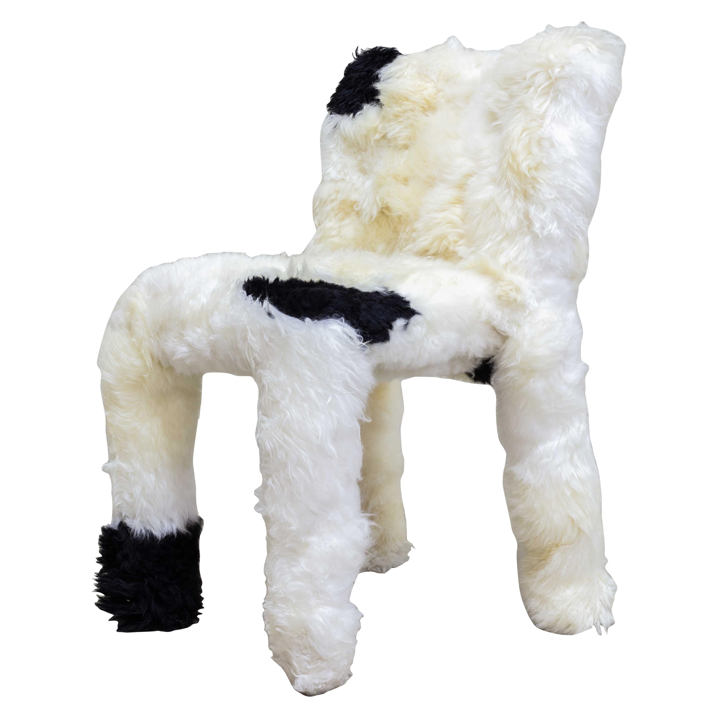 Campana Brothers, "Chica Chair", Black and White Wool, 2017