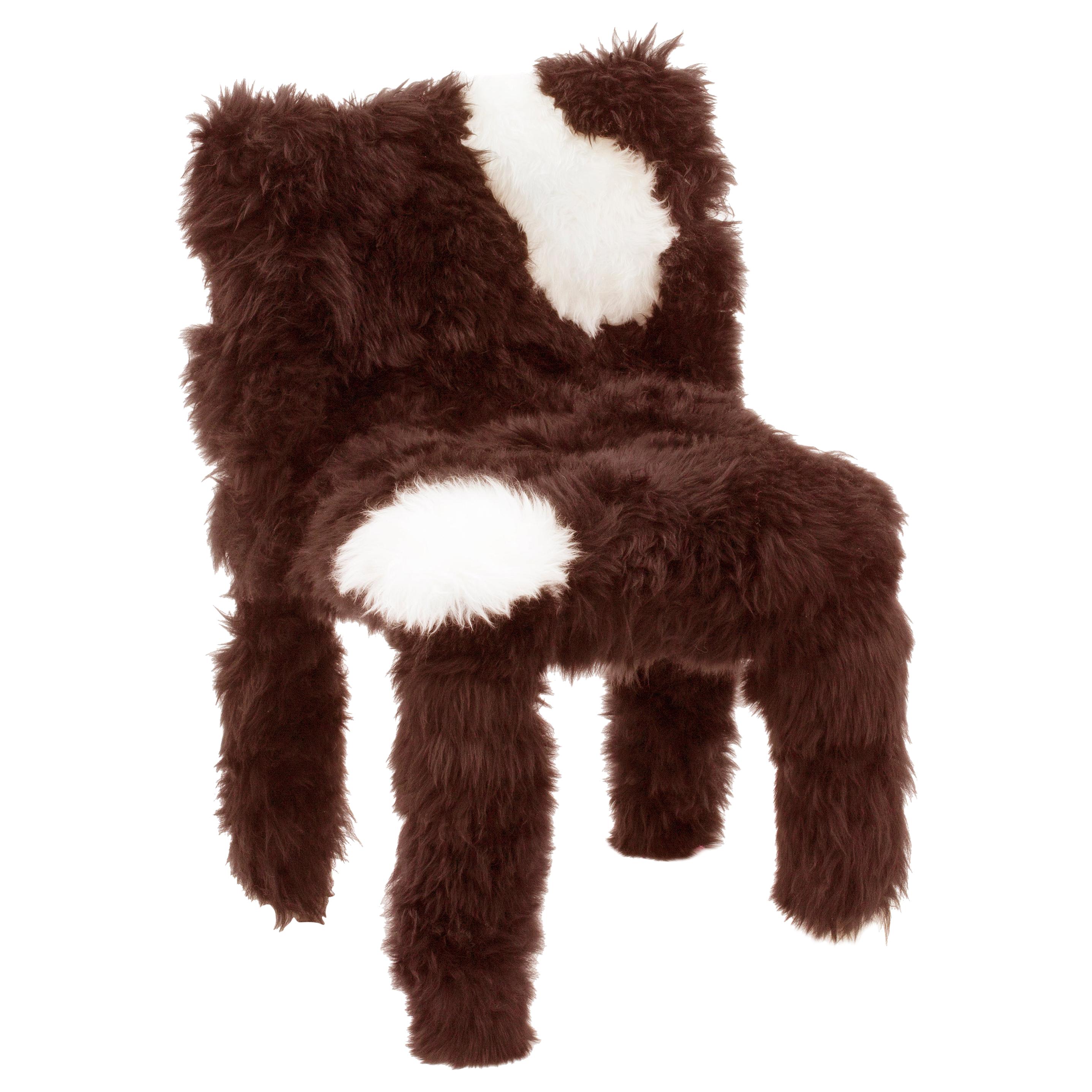 Campana Brothers, "Chica Chair", Brown and White Wool, 2017