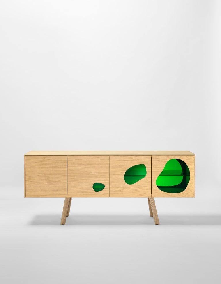 Modern Campana Brothers Rare Sideboard Prototype Aquario II Glass and Wood by BD
