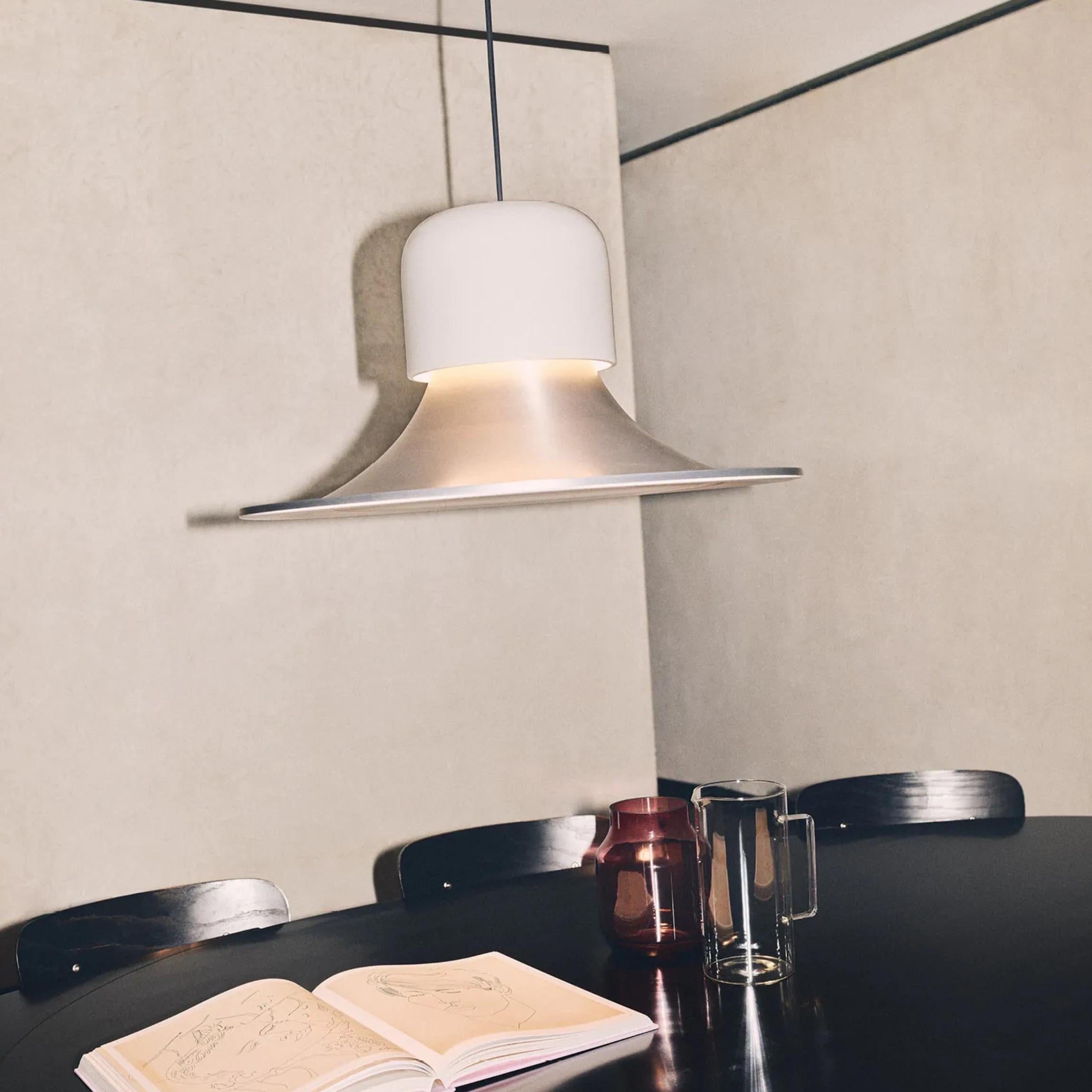 'Campana' Red Metal Pendant Light for Stilnovo For Sale 1