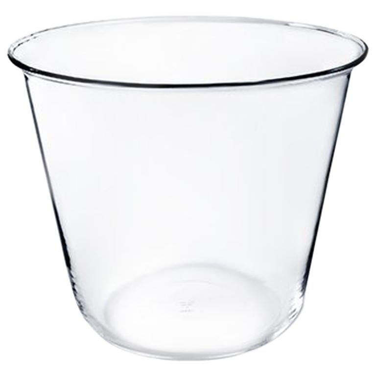 Campana Small Vase or Ice Bucket in Glass Blown in a Mold Designed by Aldo Cibic For Sale