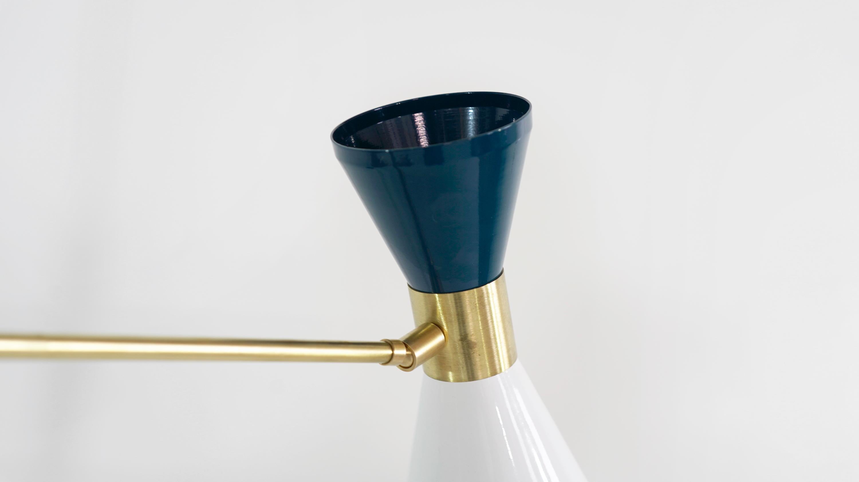 Laiton Lustre à 3 branches Campana en vente
