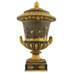 Campana-Vase, vergoldet und bronziert, Wedgwood, 1880