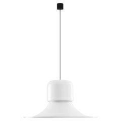 Lampada a sospensione 'Campana' in metallo bianco per Stilnovo