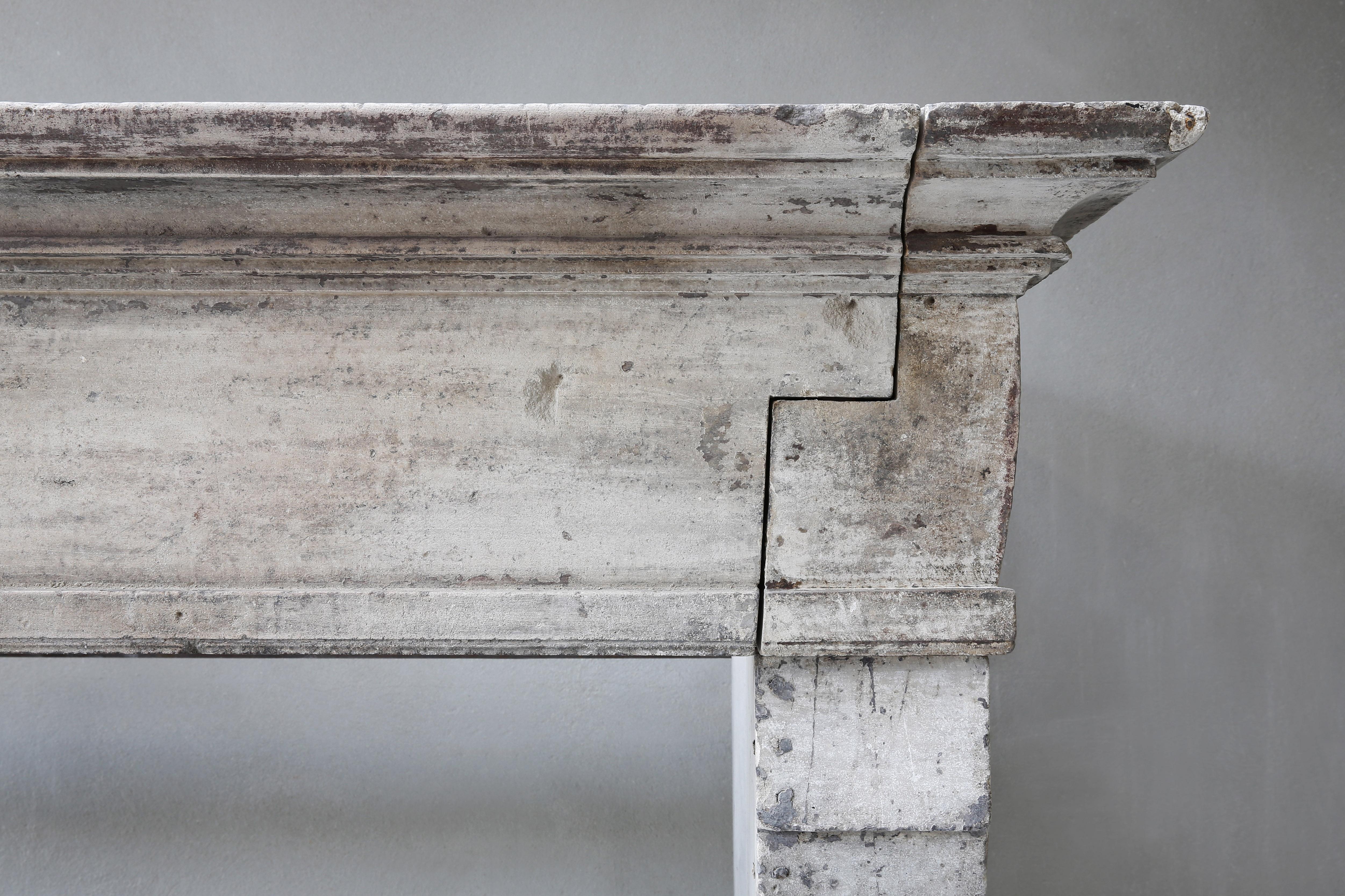 Other Campangarde Style Mantel from the 19th Century of French Limestone