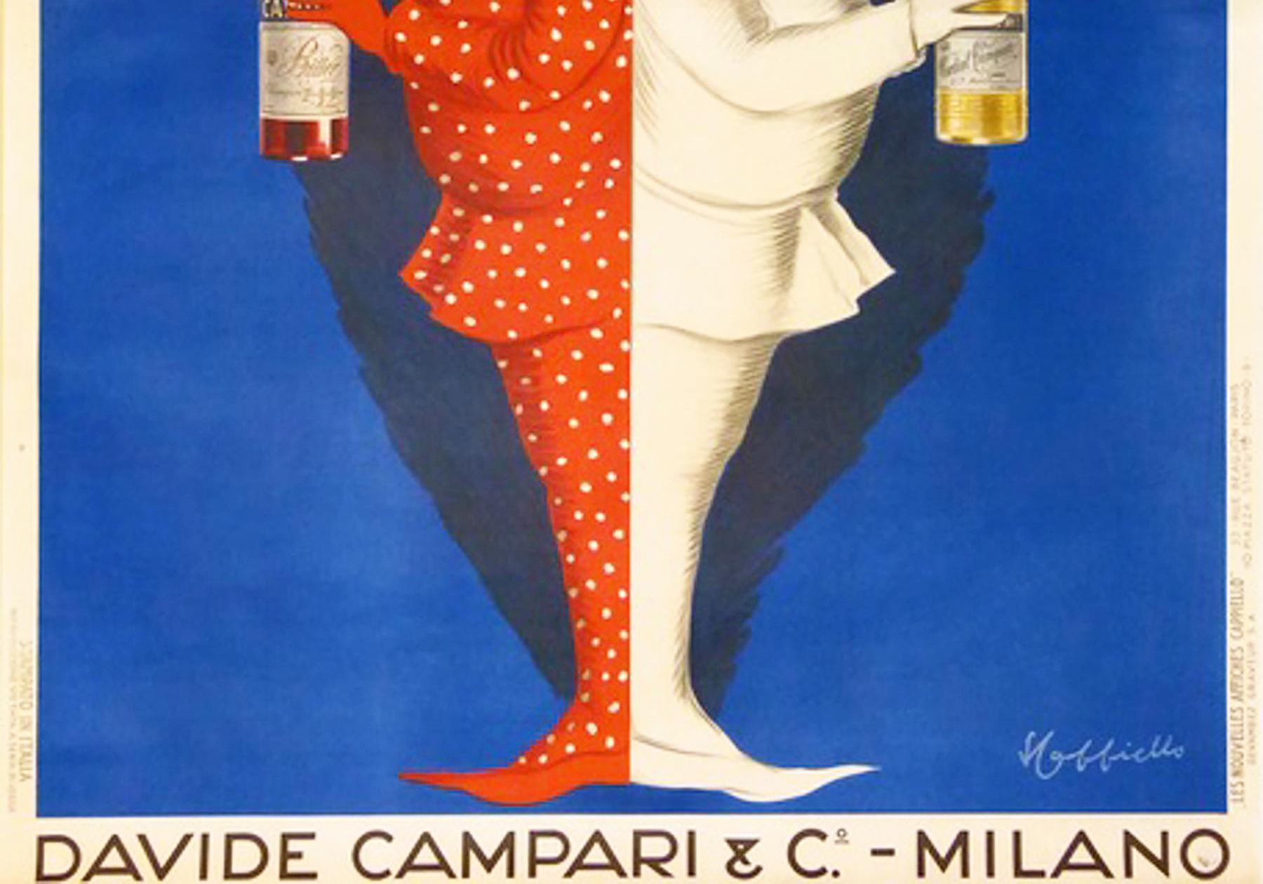 20th Century Campari c1922 Oversized Italian Alcohol Advertising Poster, Leonetto Cappiello For Sale