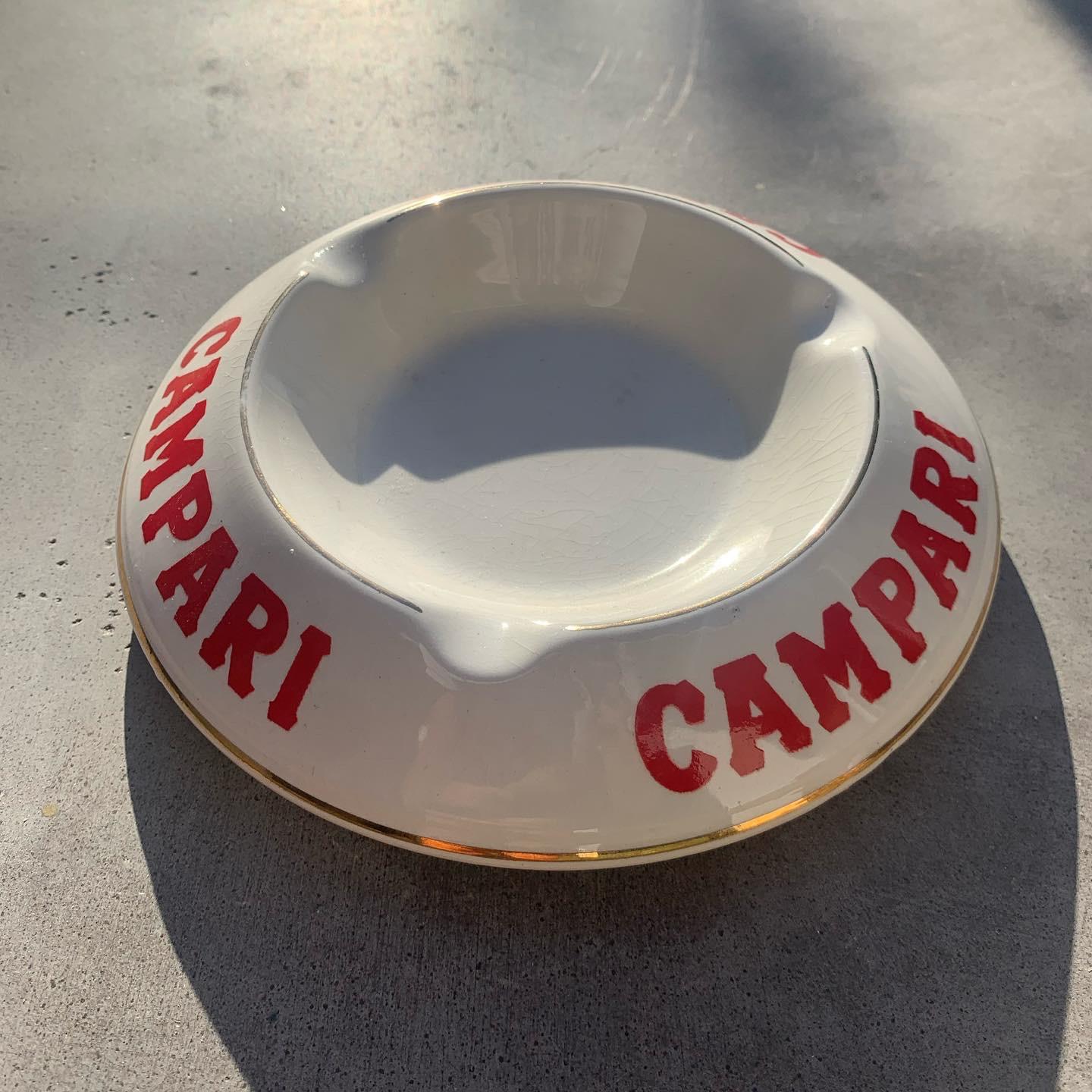 vintage campari ashtray