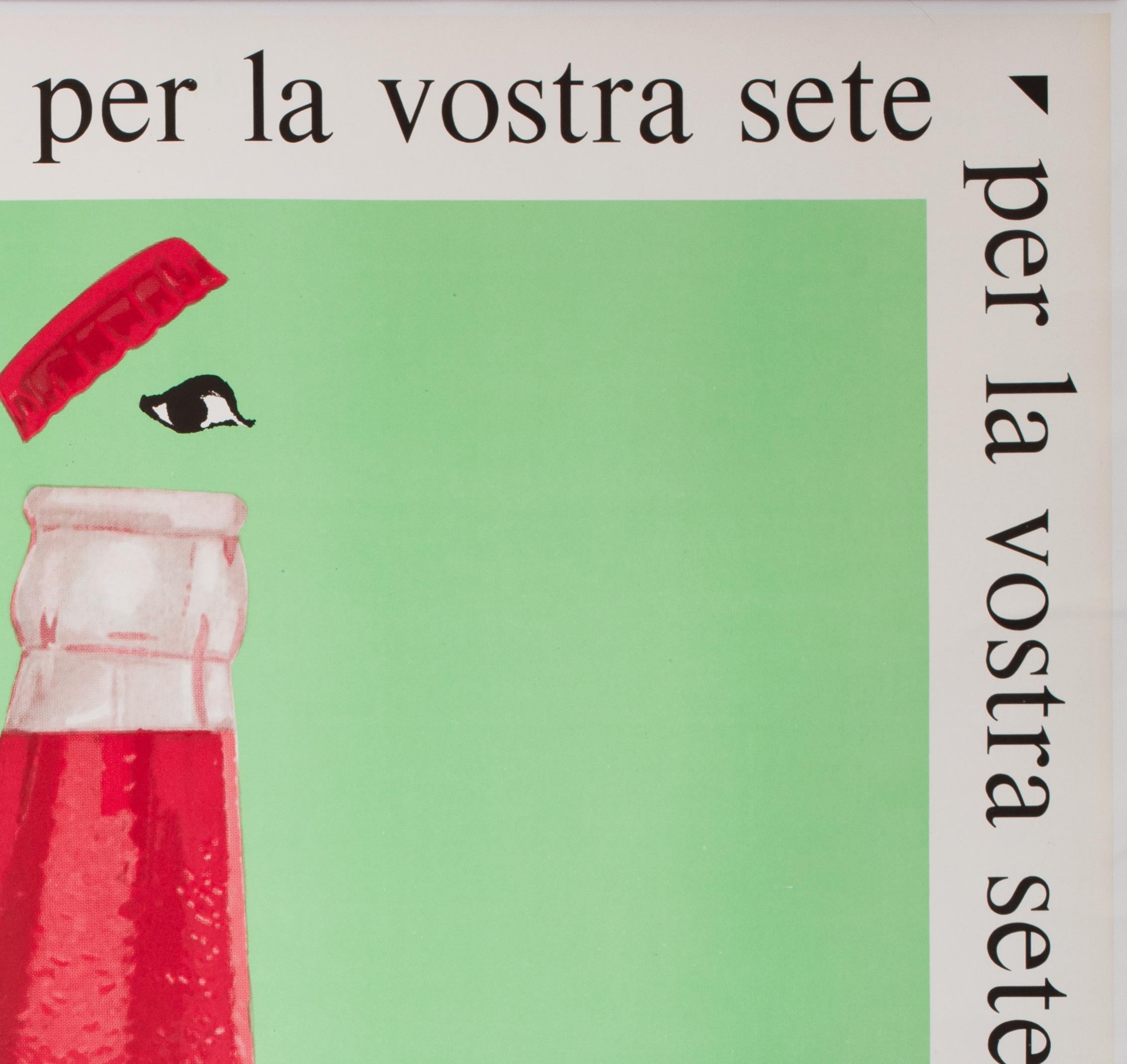 CAMPARI SODA 1968  Pubblicità di bevande alcoliche in Italia  Poster, FRANZ MARANGOLO In condizioni ottime in vendita a Bath, Somerset