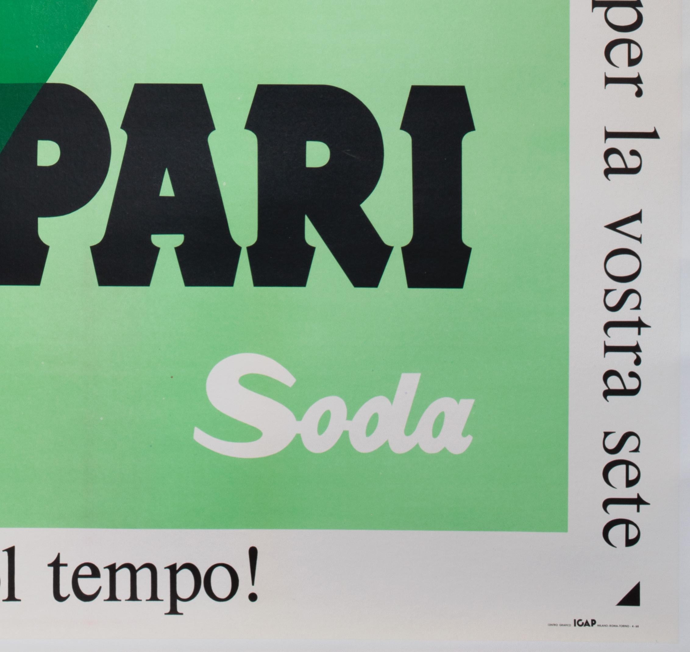CAMPARI SODA 1968  Pubblicità di bevande alcoliche in Italia  Poster, FRANZ MARANGOLO in vendita 2