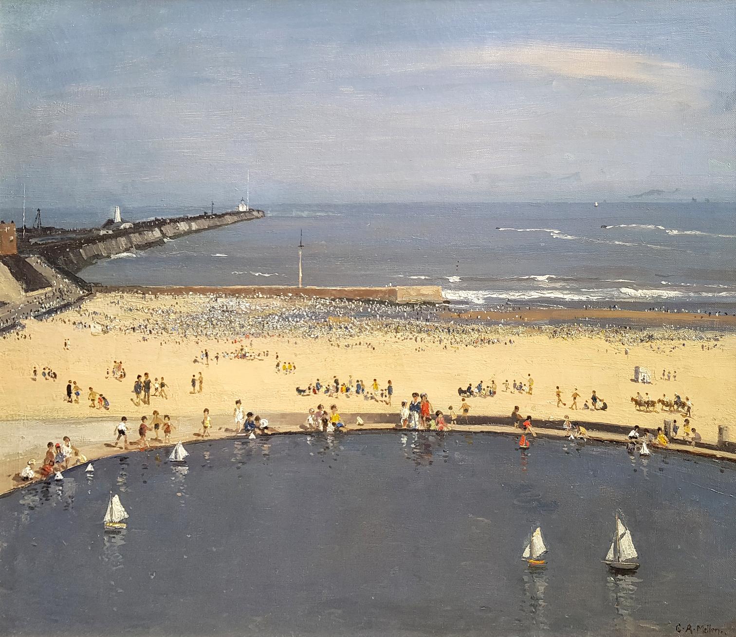 Gorleston Strand – Painting von Campbell Archibald Mellon