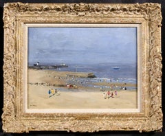 Bassa marea - Gorleston - Paesaggio figurativo impressionista Olio di Campbell Mellon