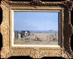 Playing In Front of the Beach Huts