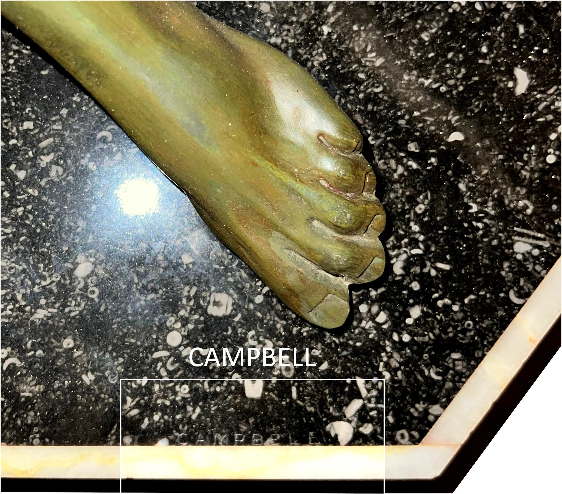 CAMPBELL French Art Deco Man Sculpture, 1920 For Sale 10