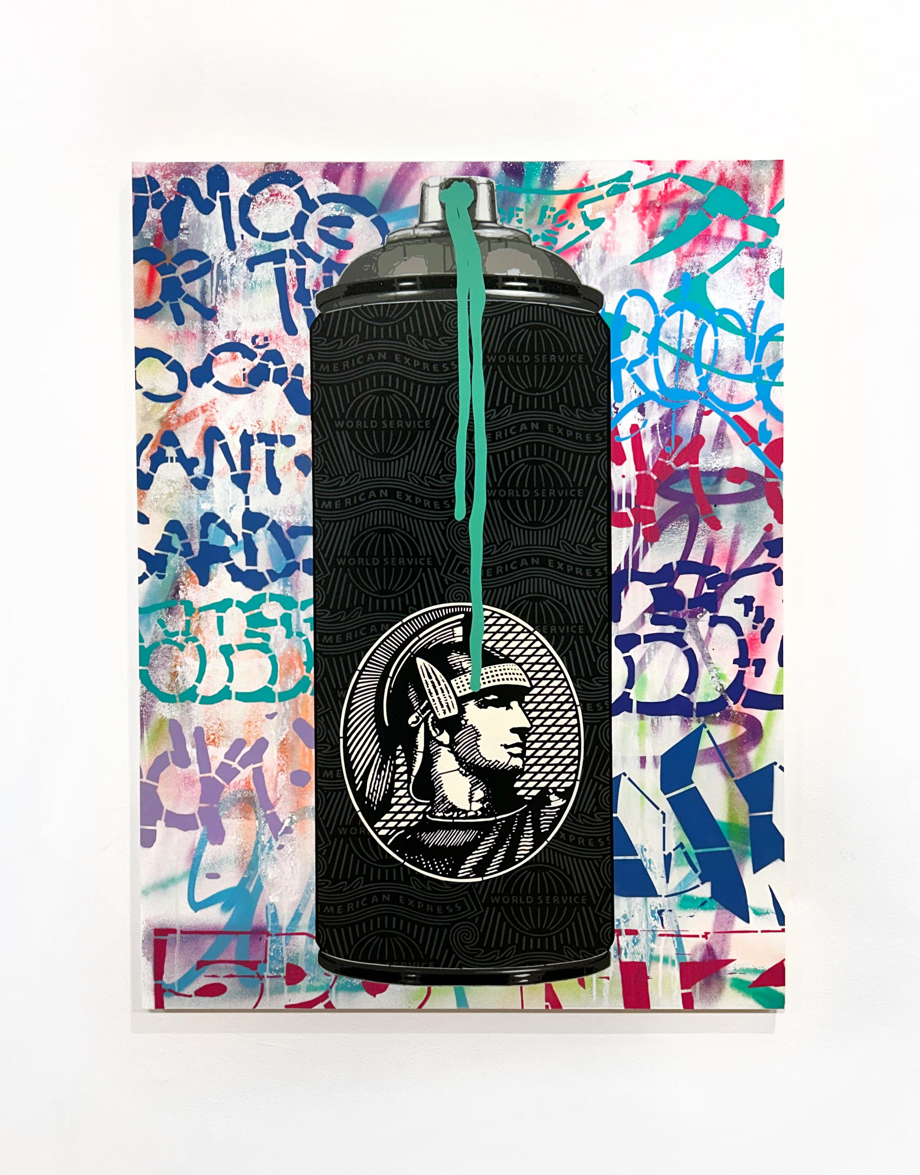 Amex Centurion (grüner Tropf) (Zeitgenössisch), Painting, von Campbell la Pun