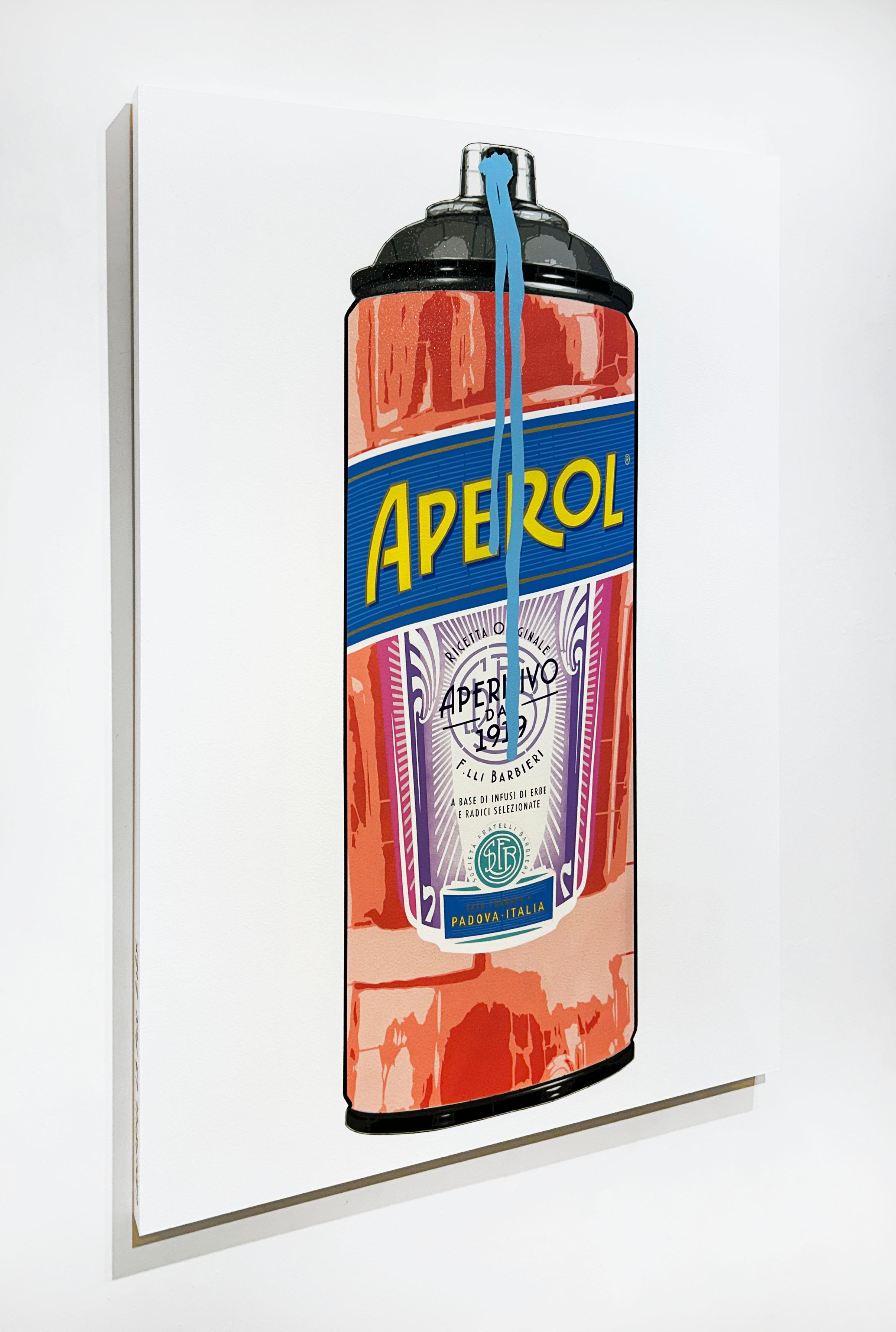 Artist:  La Pun, Campbell
Title:  Aperol Bloom (Light Blue Drip)
Series:  Aperol
Date:  2024
Medium:  Aerosol on Panel
Unframed Dimensions:  40.5