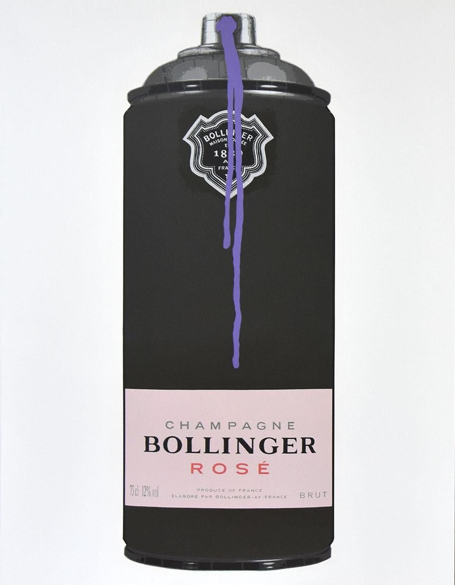 Bollinger Rose (Purple Drip) - Painting by Campbell la Pun