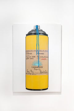 Campbell la Pun "Casamigos Reposado 22901 (Blue Drip)" Aerosolgemälde, Unikat