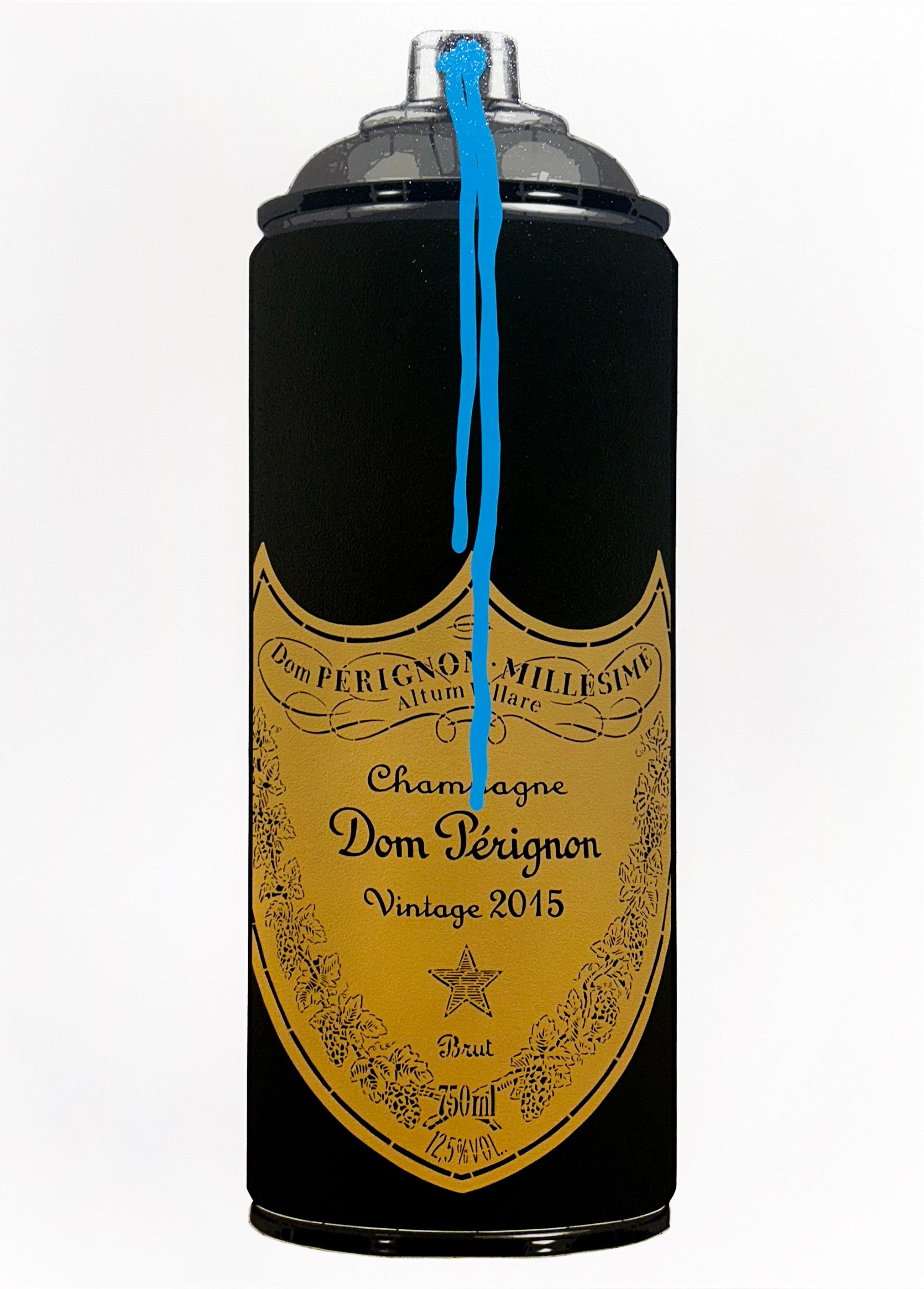 Campbell La Pun "Dom Gold 2015 (Blue Drip)" - Painting by Campbell la Pun