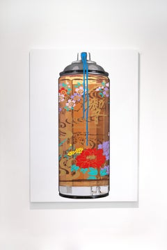 Campbell La Pun "Hibiki 24 Seasons (Blue Drip)" Spray Can Painting