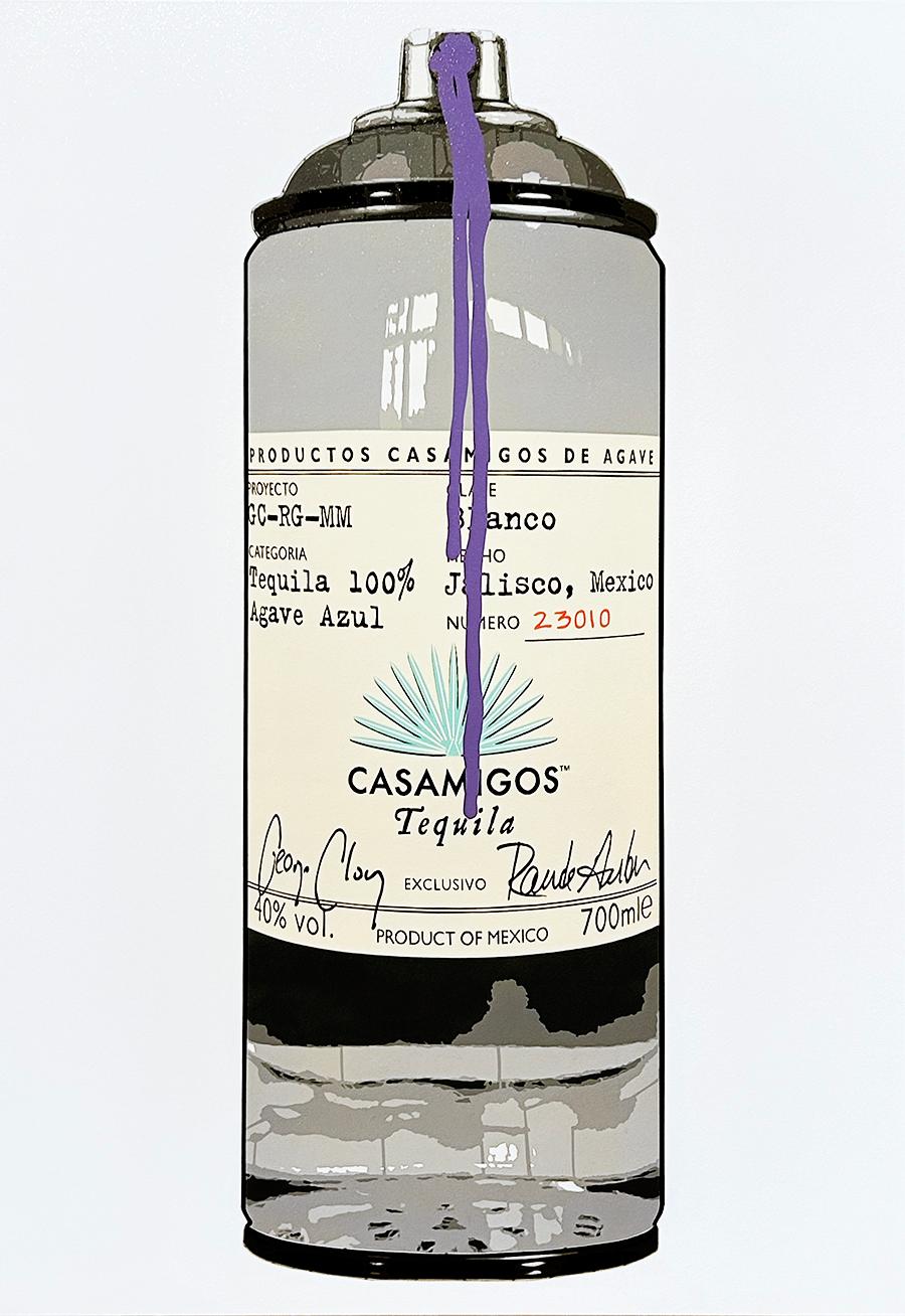 Casamigos Blanco (Purple Drip) - Painting di Campbell la Pun