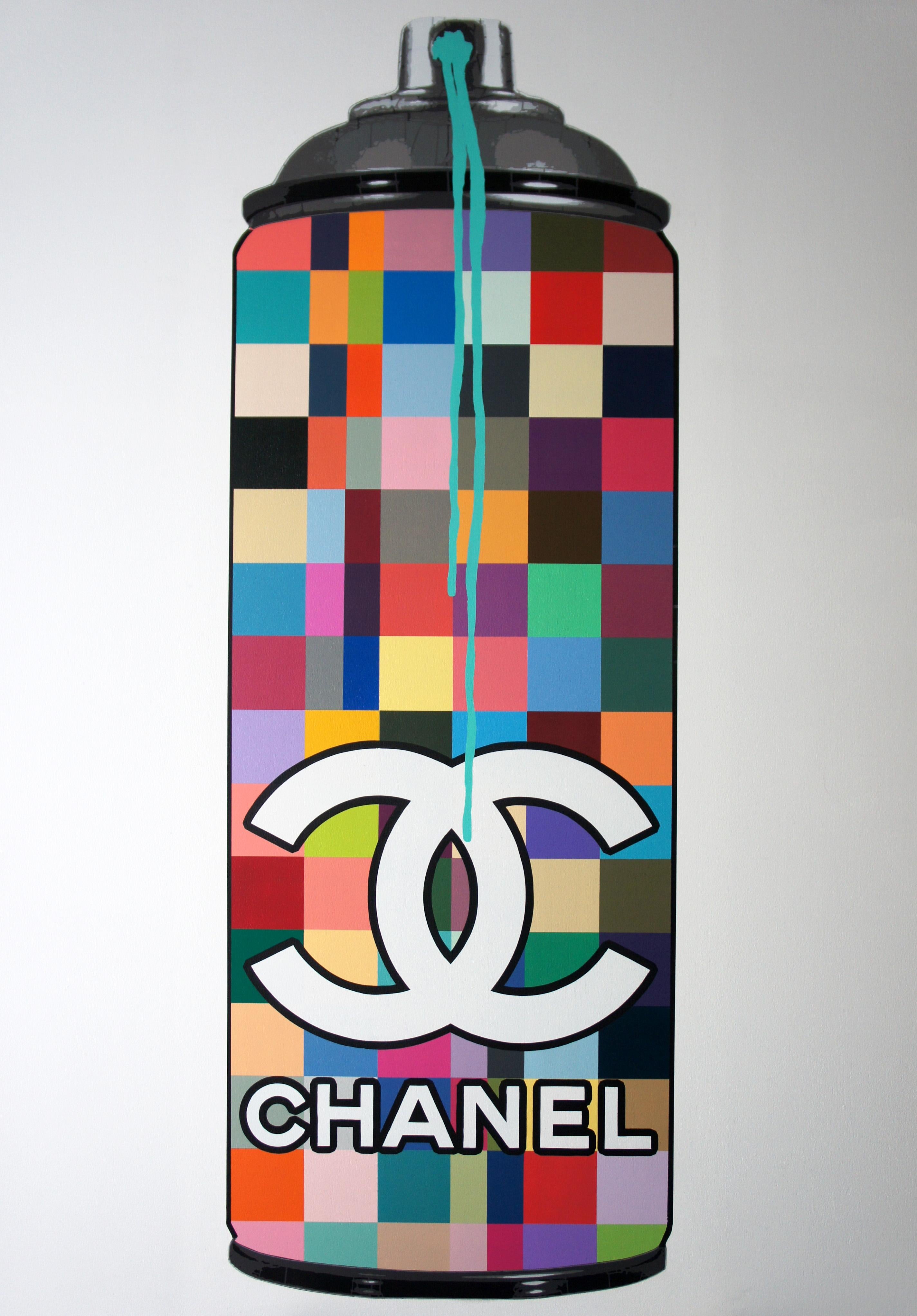 Chanel Television - Painting by Campbell la Pun