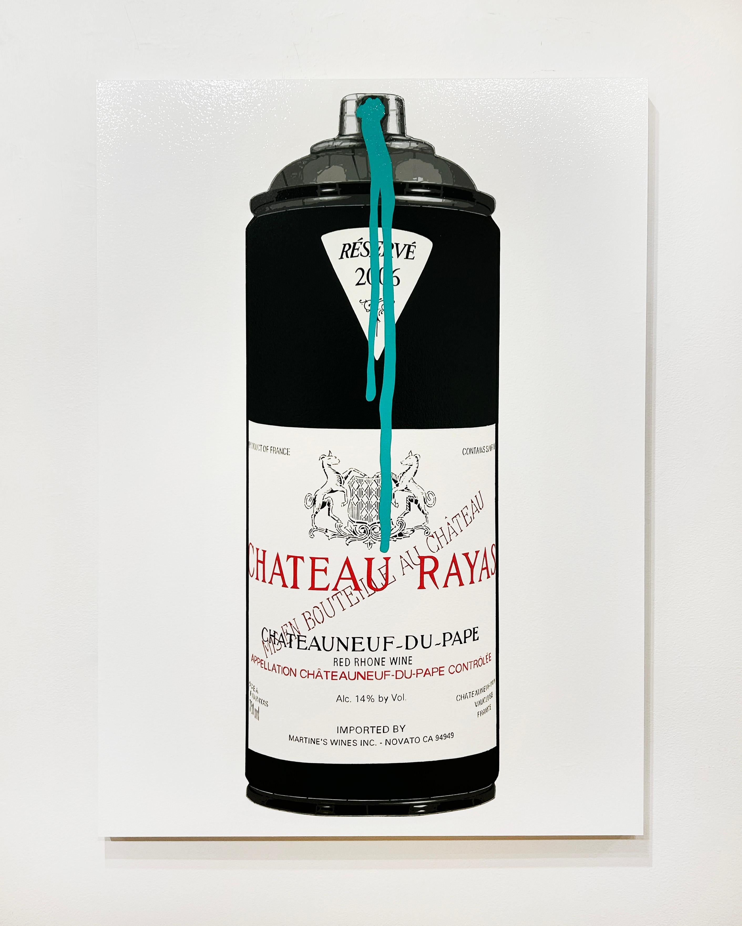 Chateau Rayas 2006 (Goteo OVNI) - Painting Contemporáneo de Campbell la Pun