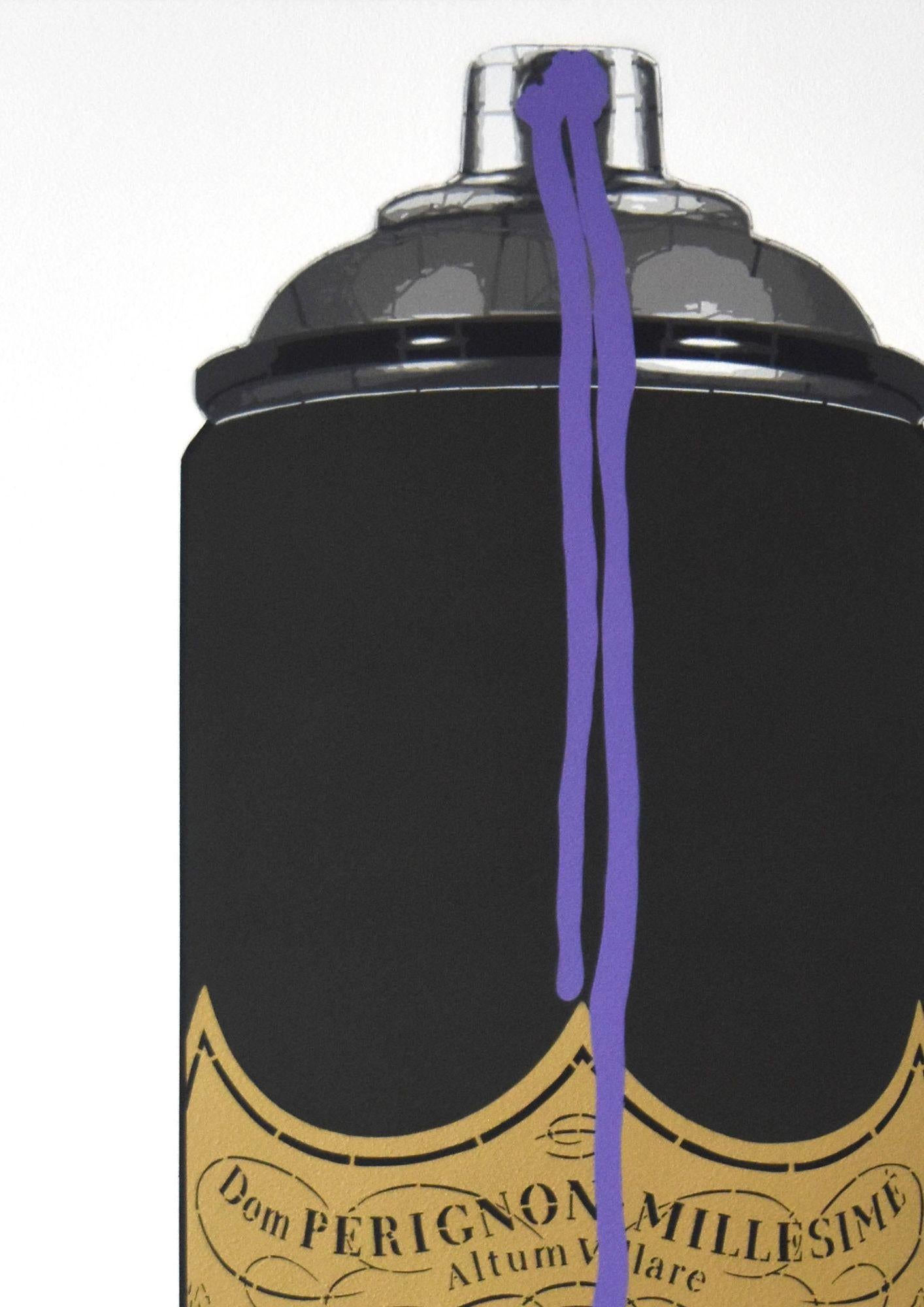 Dom Gold 2012 (Purple Drip) - Painting di Campbell la Pun