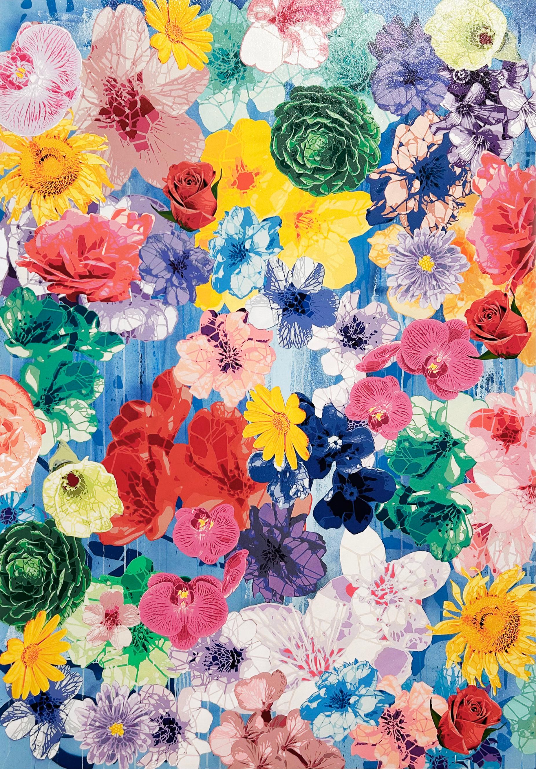 Blumenvandale - Arp – Painting von Campbell la Pun