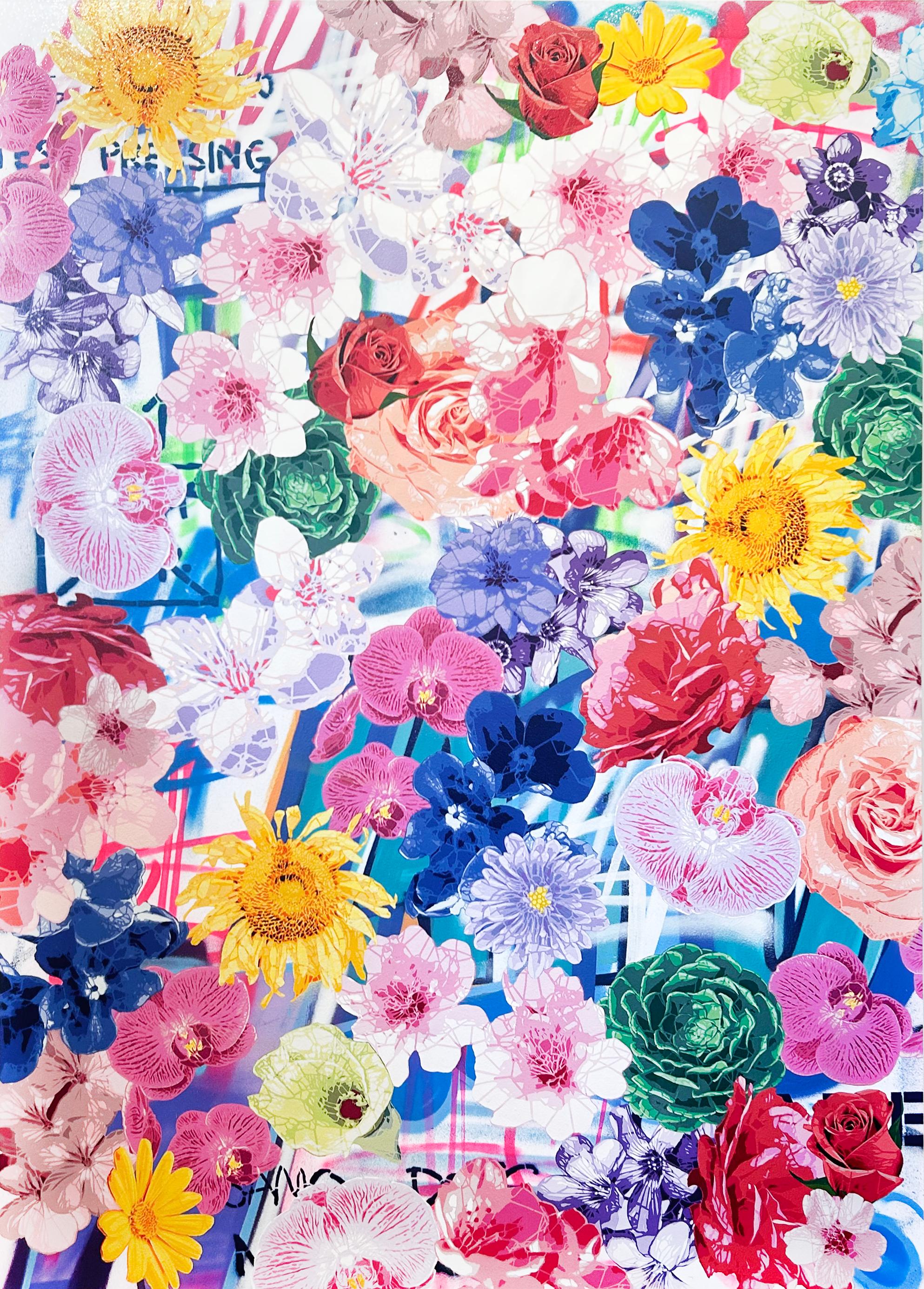 Blumenvandalen - Royel – Painting von Campbell la Pun