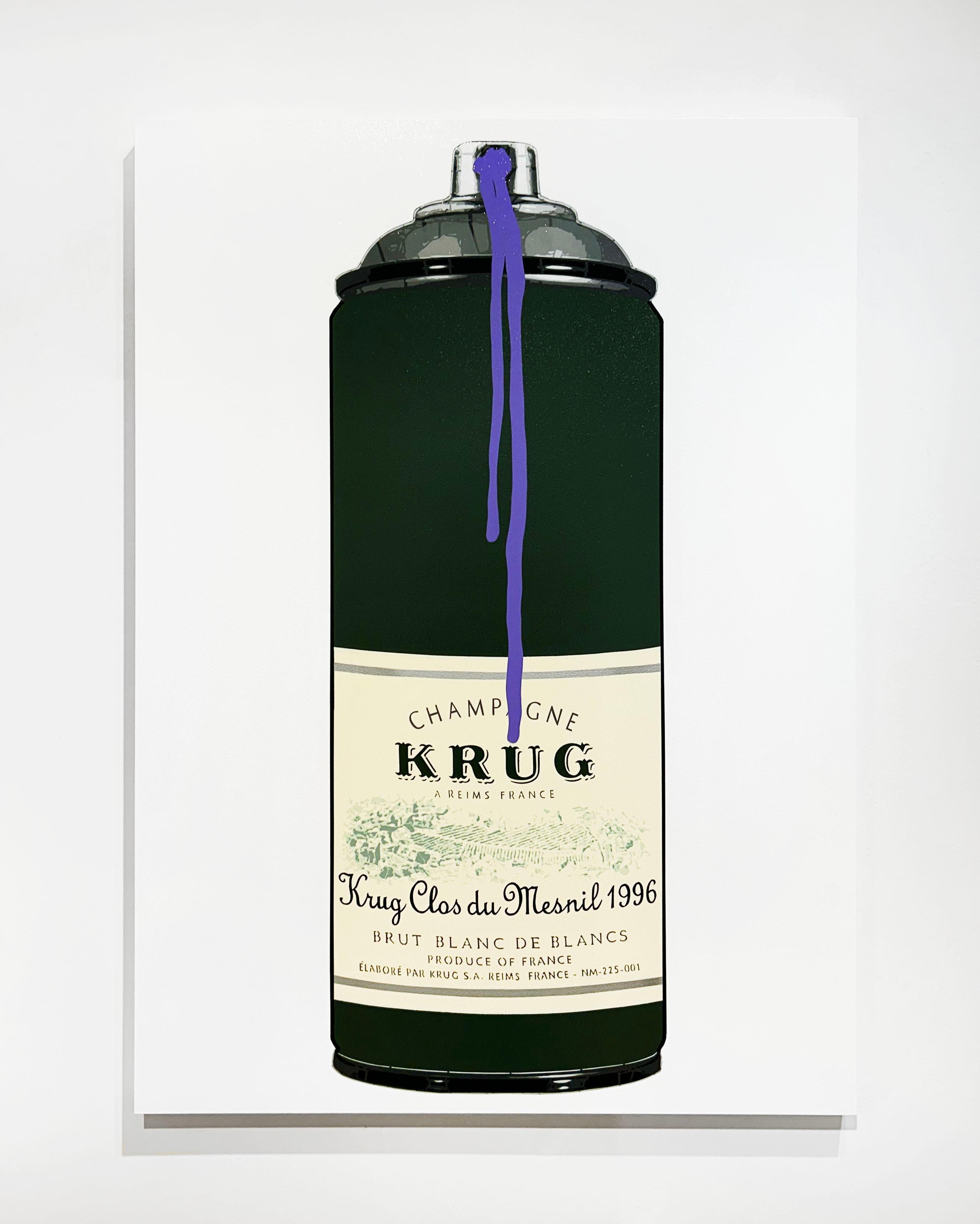 Krug CDM 1996 (Purple Drip) - Contemporary Painting by Campbell la Pun