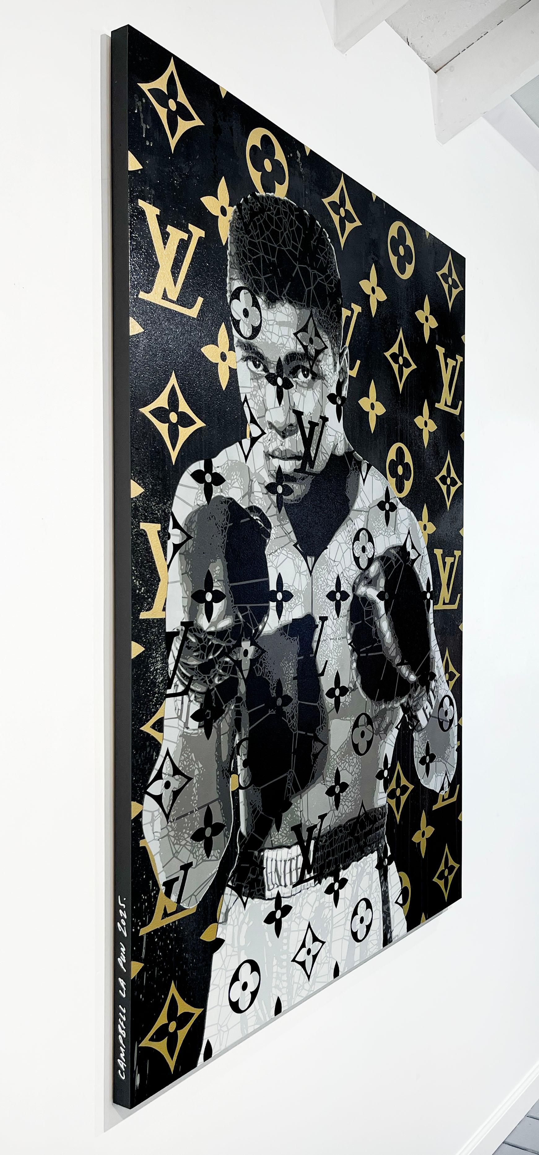 LV Ali - Agent - Black Portrait Painting by Campbell la Pun