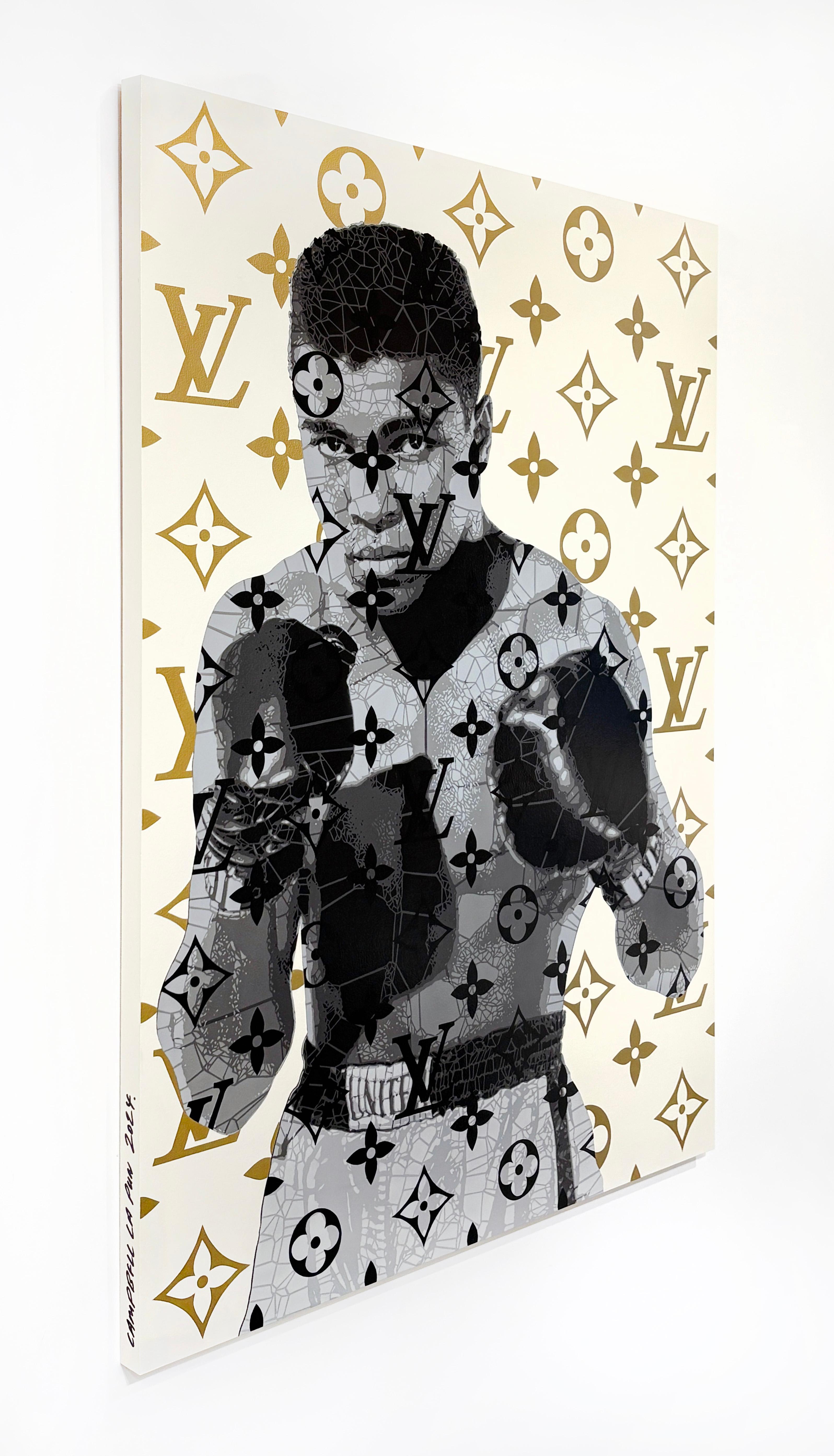 Artist:  La Pun, Campbell
Title:  LV Ali - Ode
Series:  Ali
Date:  2025
Medium:  Aerosol on Panel
Unframed Dimensions:  57.5