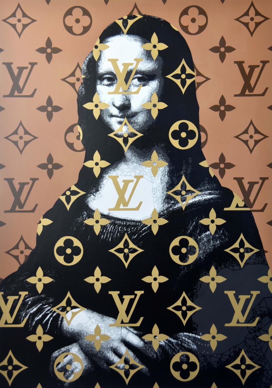 LV Mona Lisa - Clio - Painting by Campbell la Pun