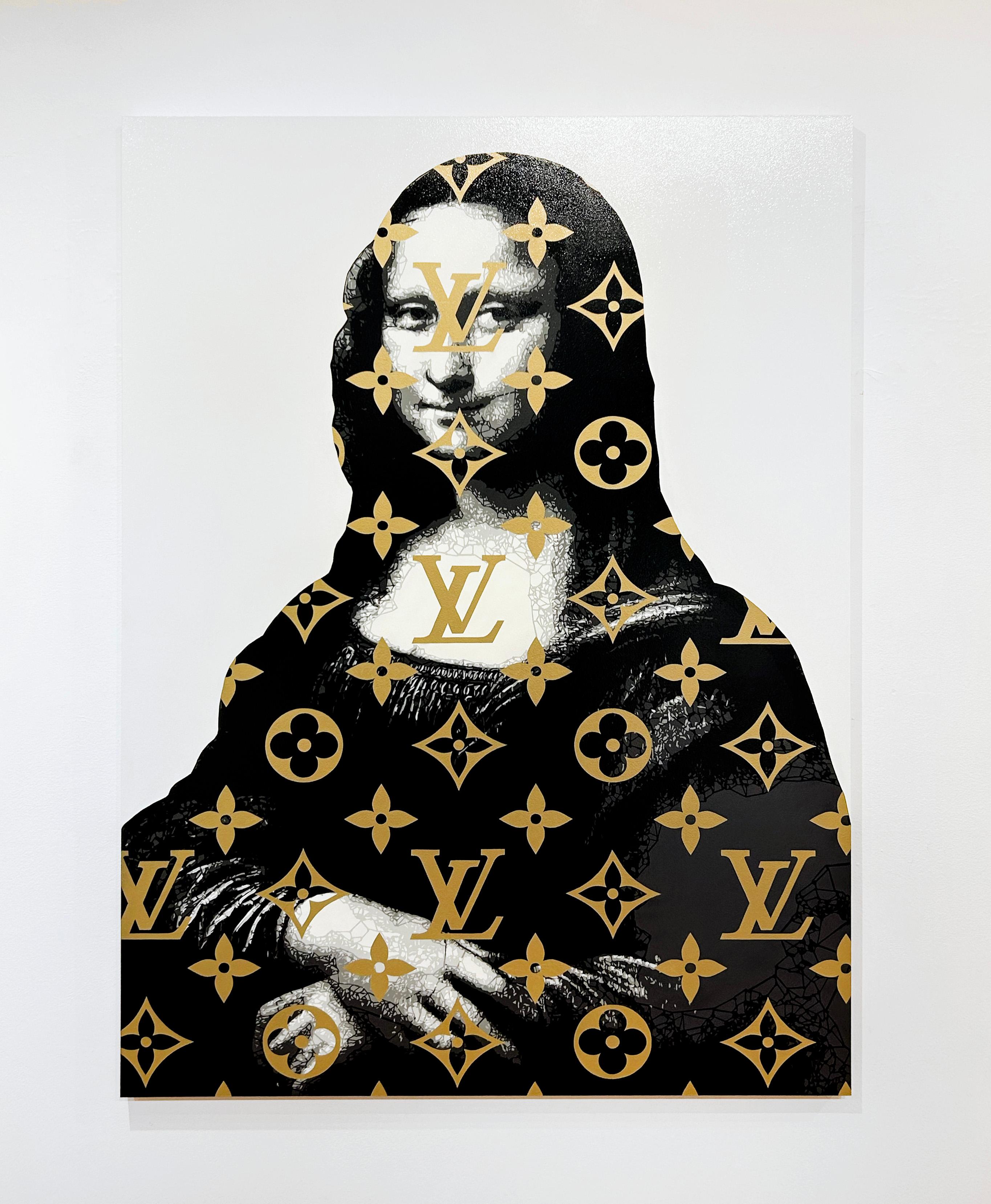LV Mona Lisa - Florence - Contemporary Painting by Campbell la Pun