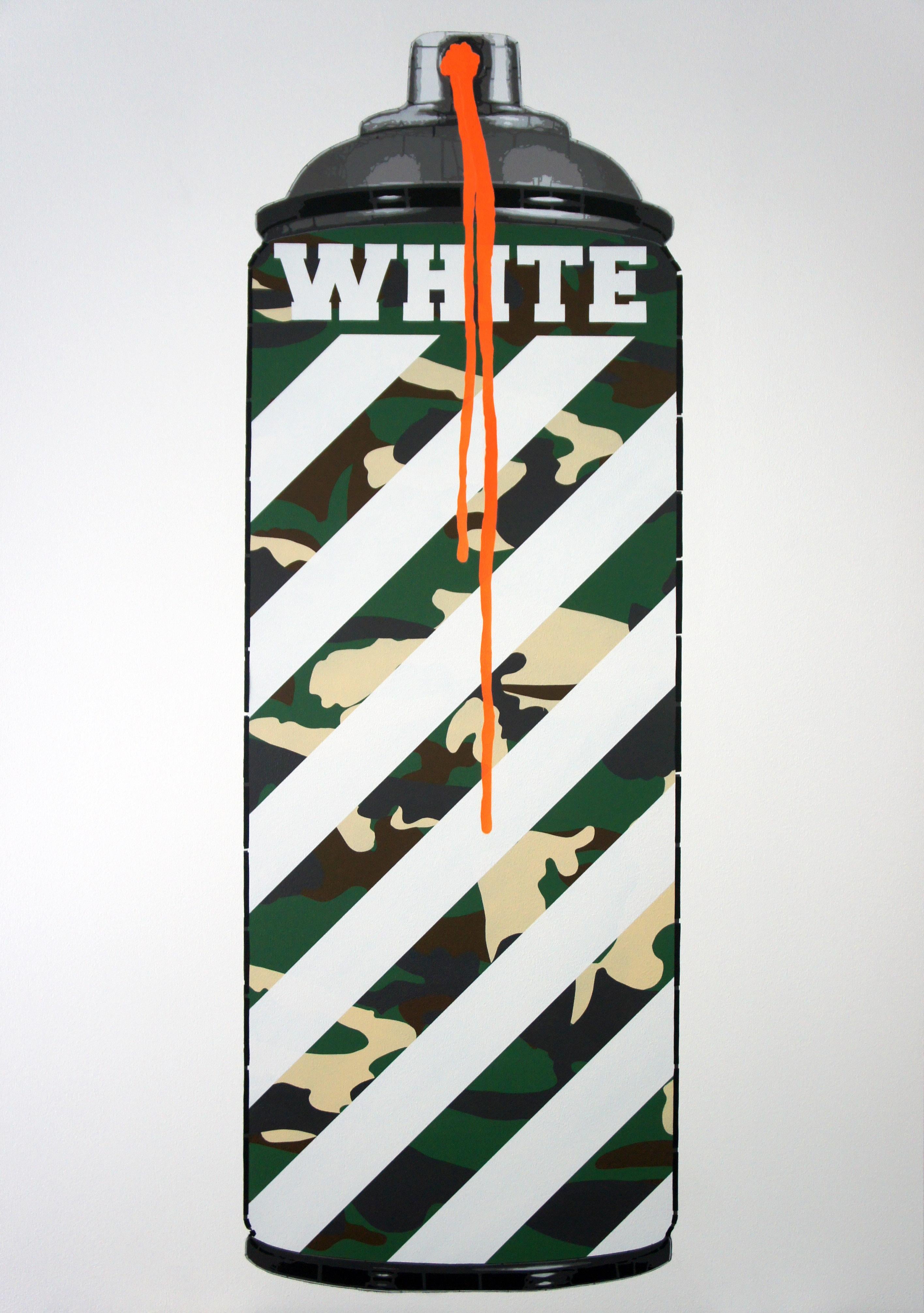 Off White Tre - Painting by Campbell la Pun