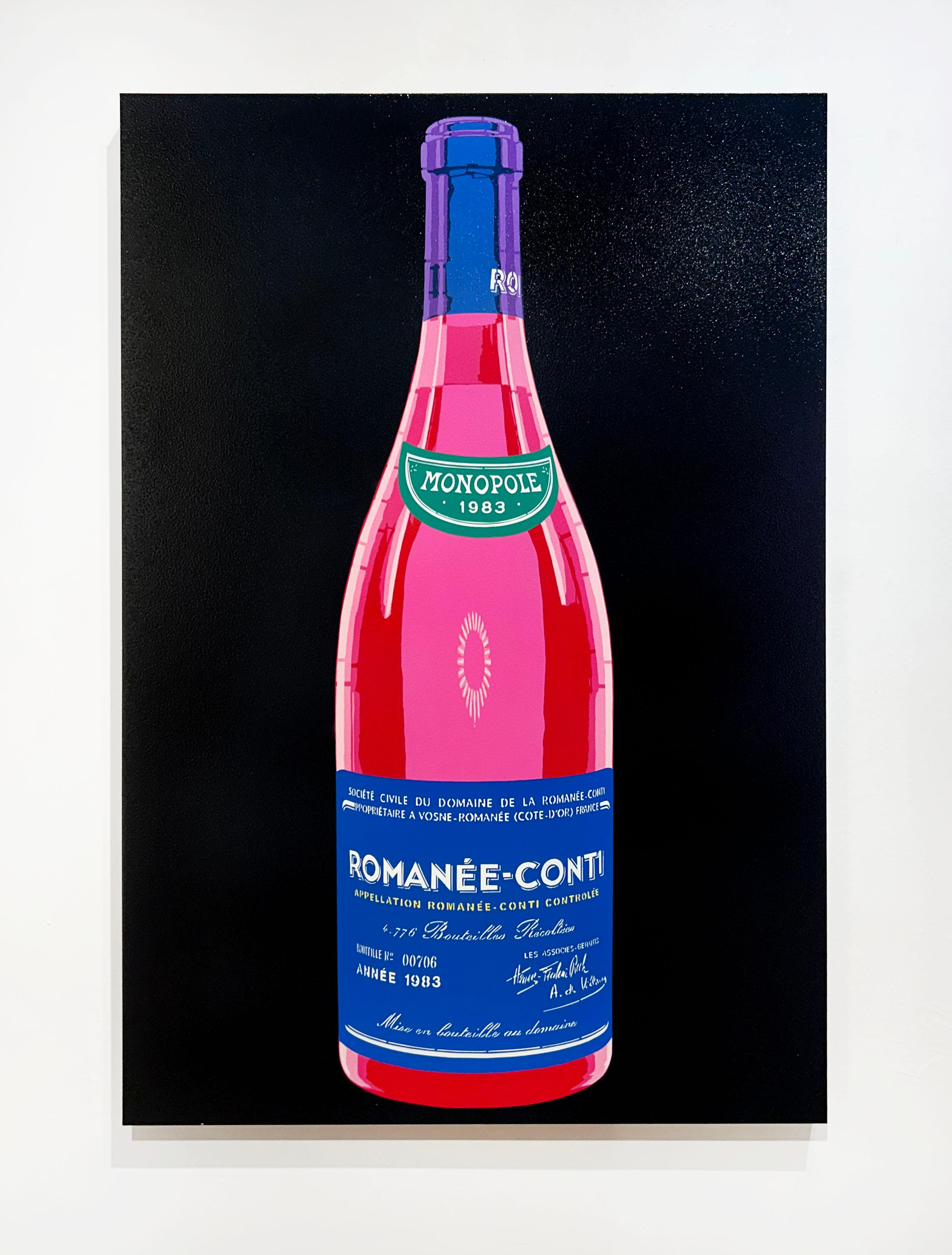 Romanee Conti-Noir - Contemporary Painting by Campbell la Pun