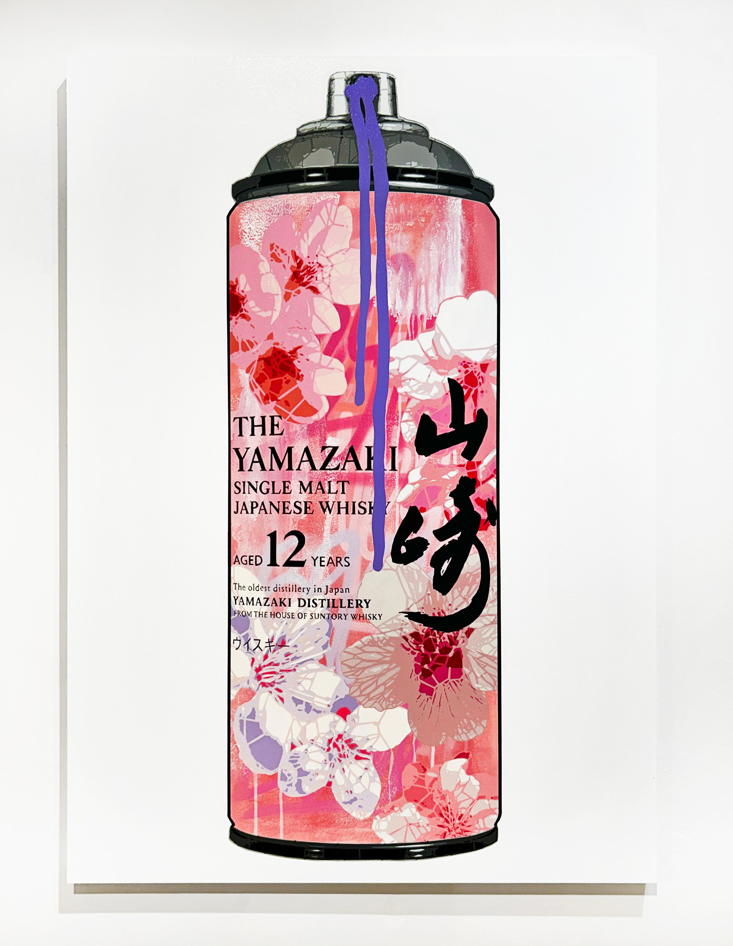 Sakura Hanami 12 (Purple Drip) - Contemporary Painting by Campbell la Pun