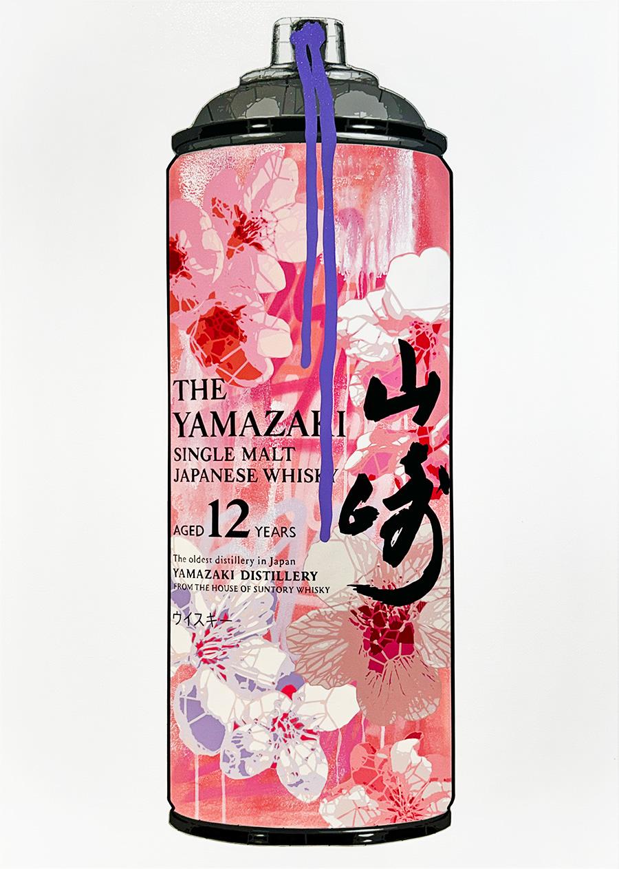 Sakura Hanami 12 (Purple Drip) - Painting by Campbell la Pun