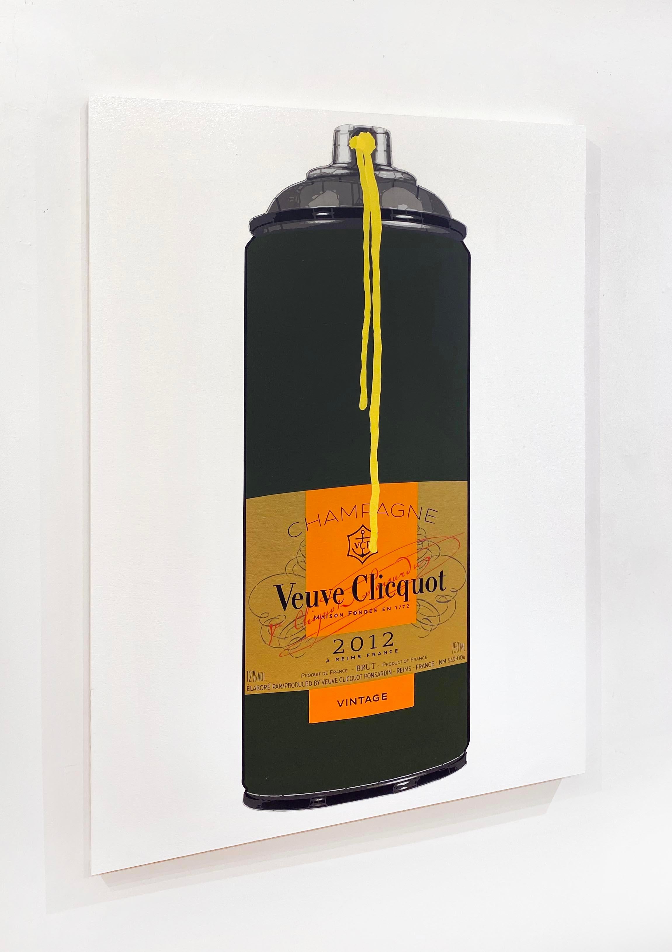 Artist:  La Pun, Campbell
Title:  Veuve Clicquot (Vintage 2012)
Series:  Veuve Clicquot
Date:  2023
Medium:  Aerosol on Panel
Unframed Dimensions:  40.5