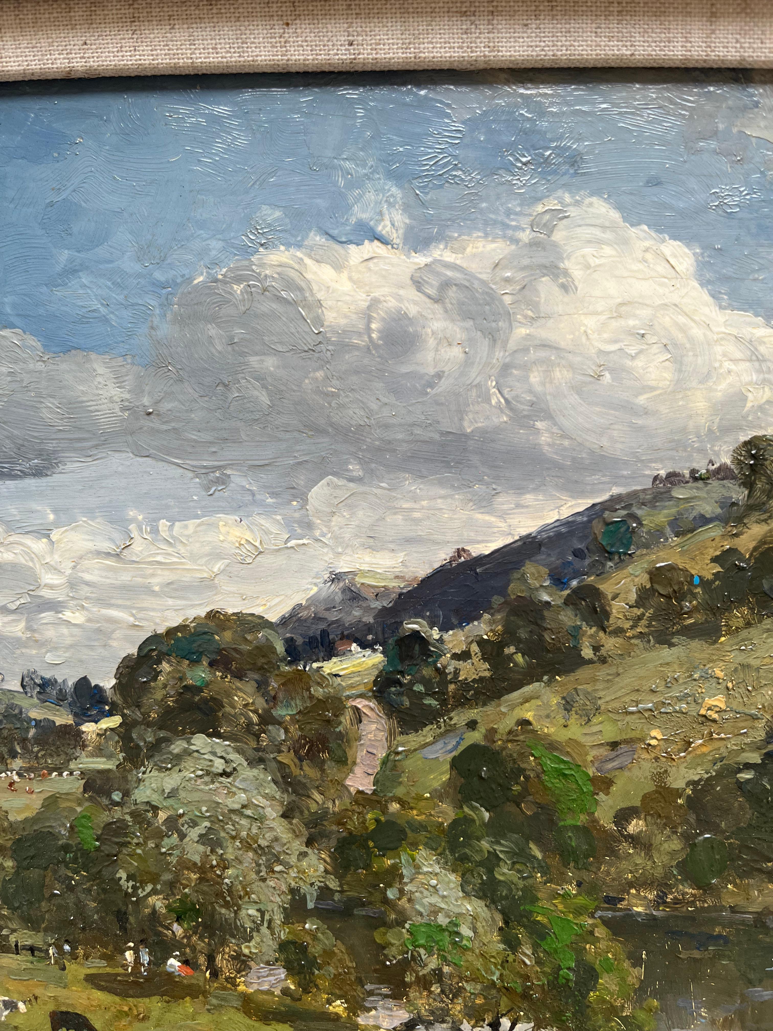 Scena impressionista britannica en plein air della Valle di Wye 4