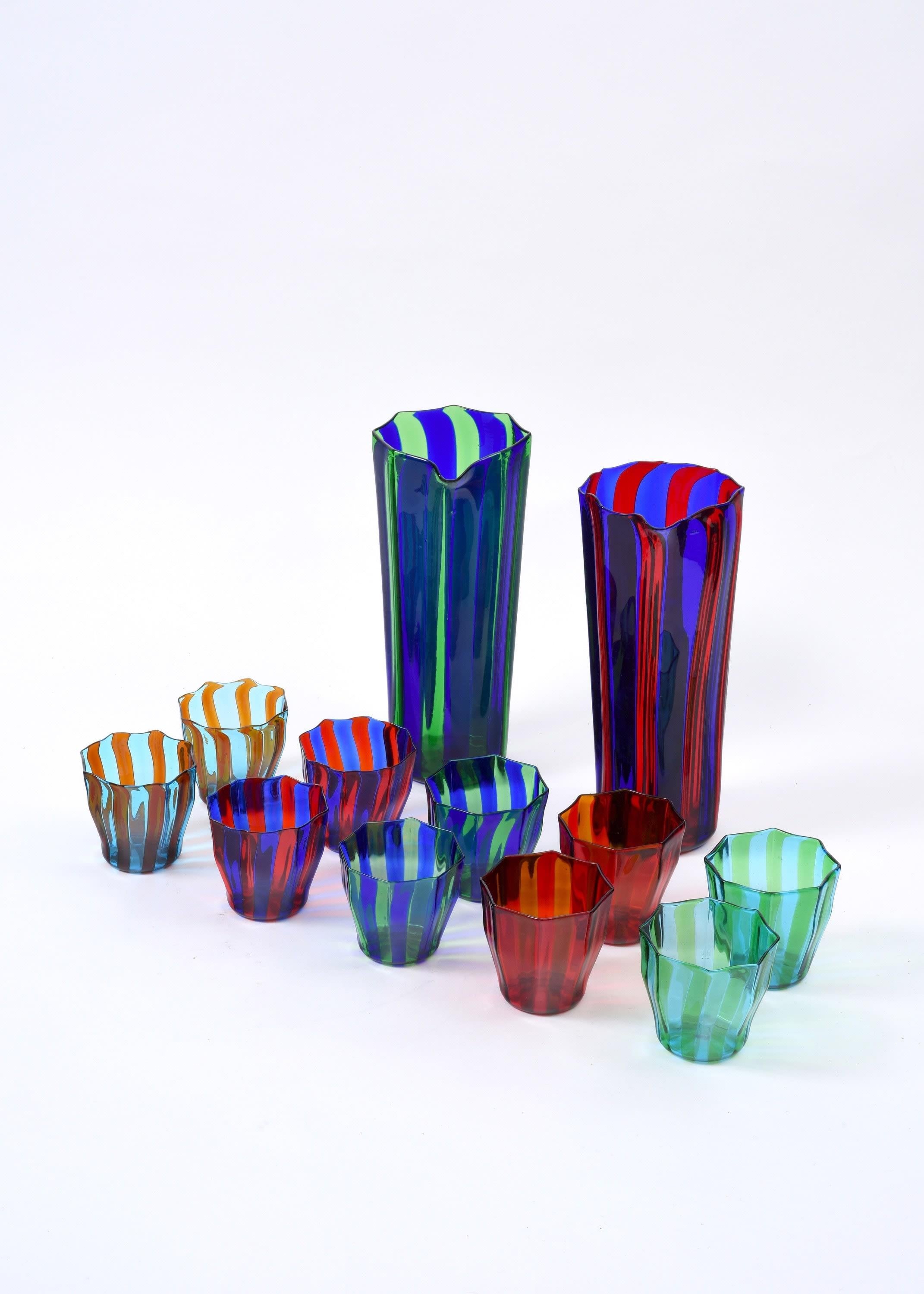 Farbiges Muranoglas
H26 x D10 cm
