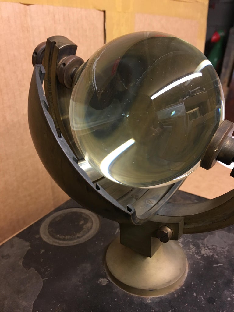 Campbell Stokes Sunshine Recorder Instrument by Lawrence and Mayo