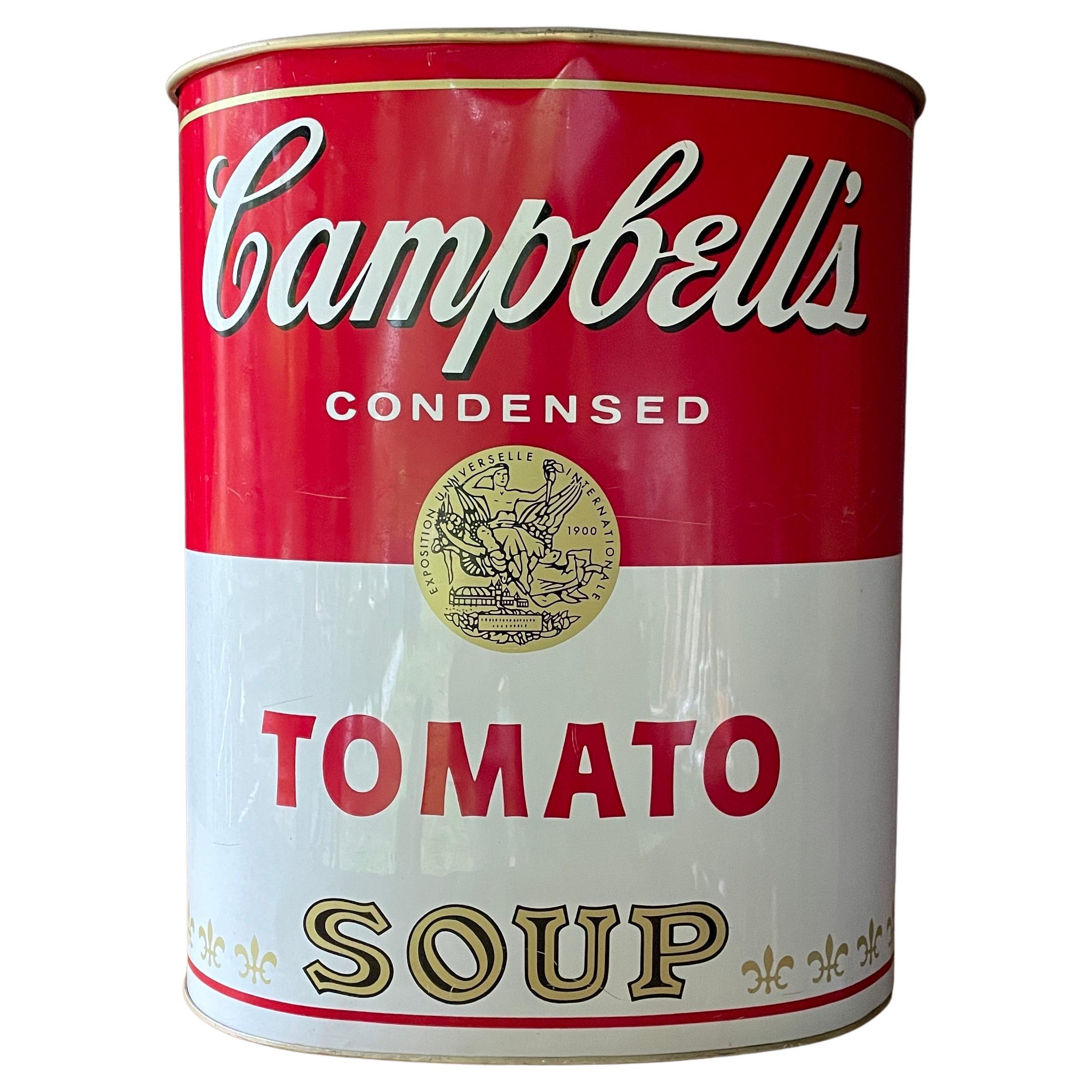Campbells Tomatensuppe Trash Can Metal Pop Art Icon Vintage Mid-Century