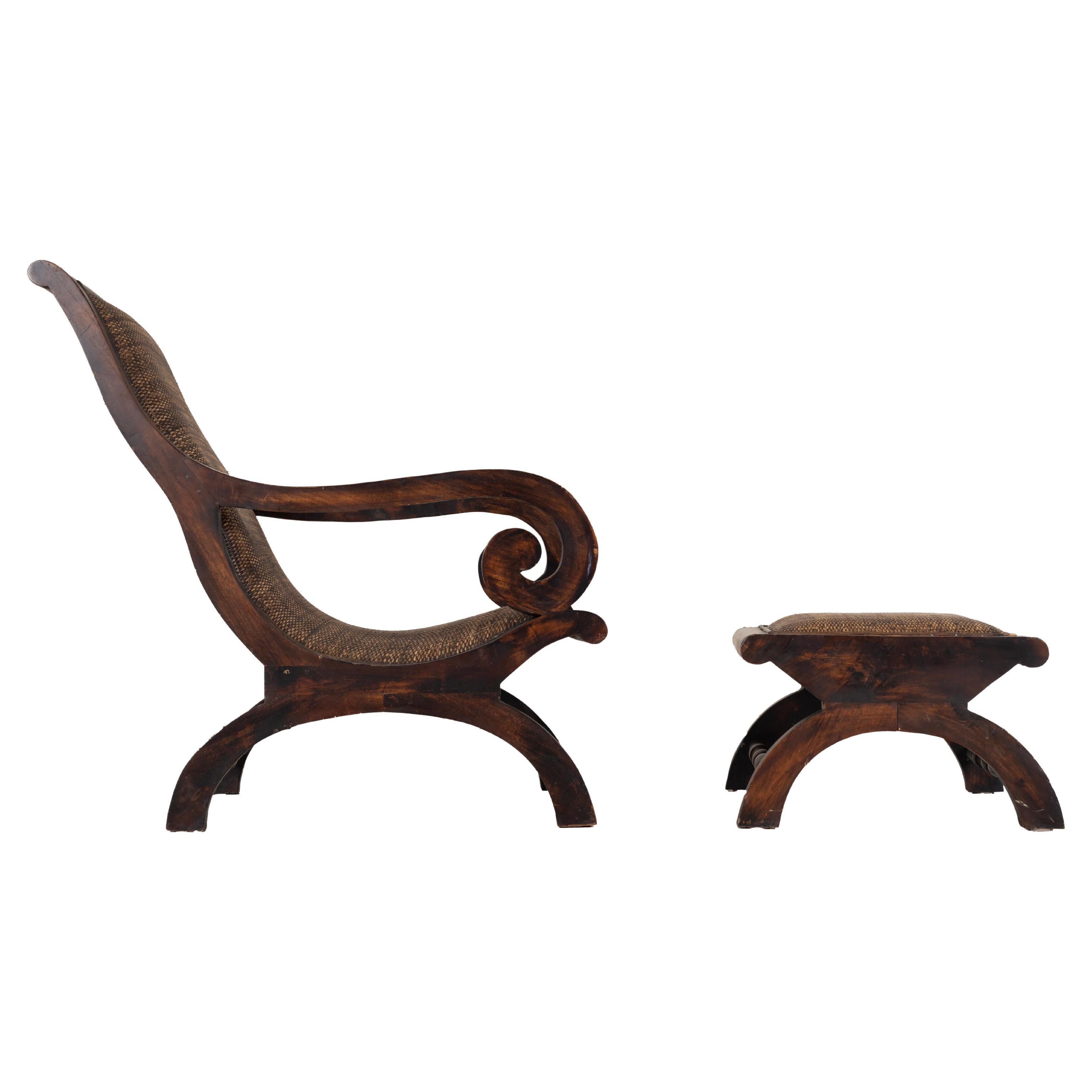 Campeche Lounge Chair and Ottoman  For Sale