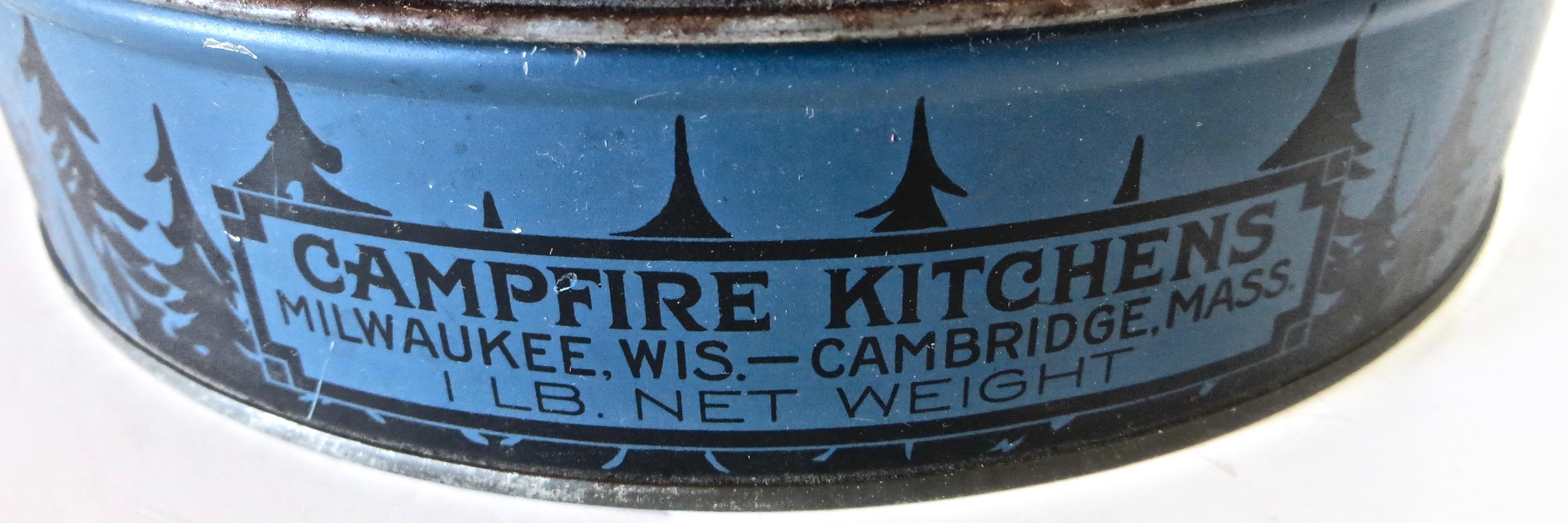 vintage campfire marshmallow tin