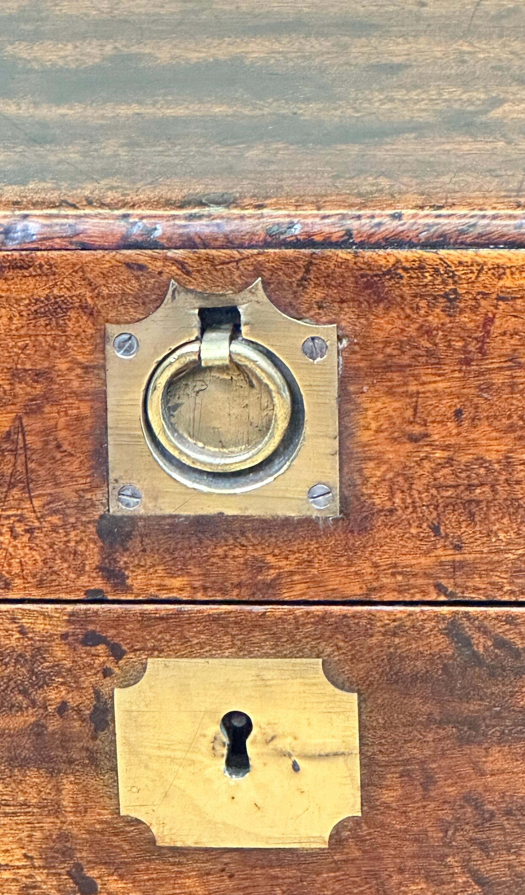 Camphor Wood 19th Century Military Campaign Trunk 5