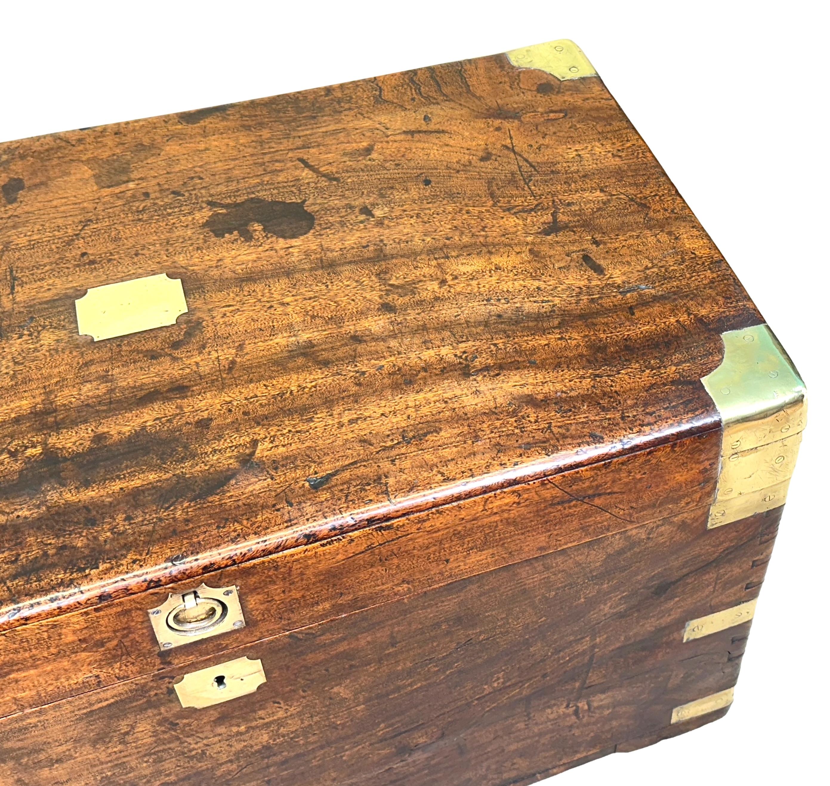 Camphor Wood 19th Century Military Campaign Trunk 1