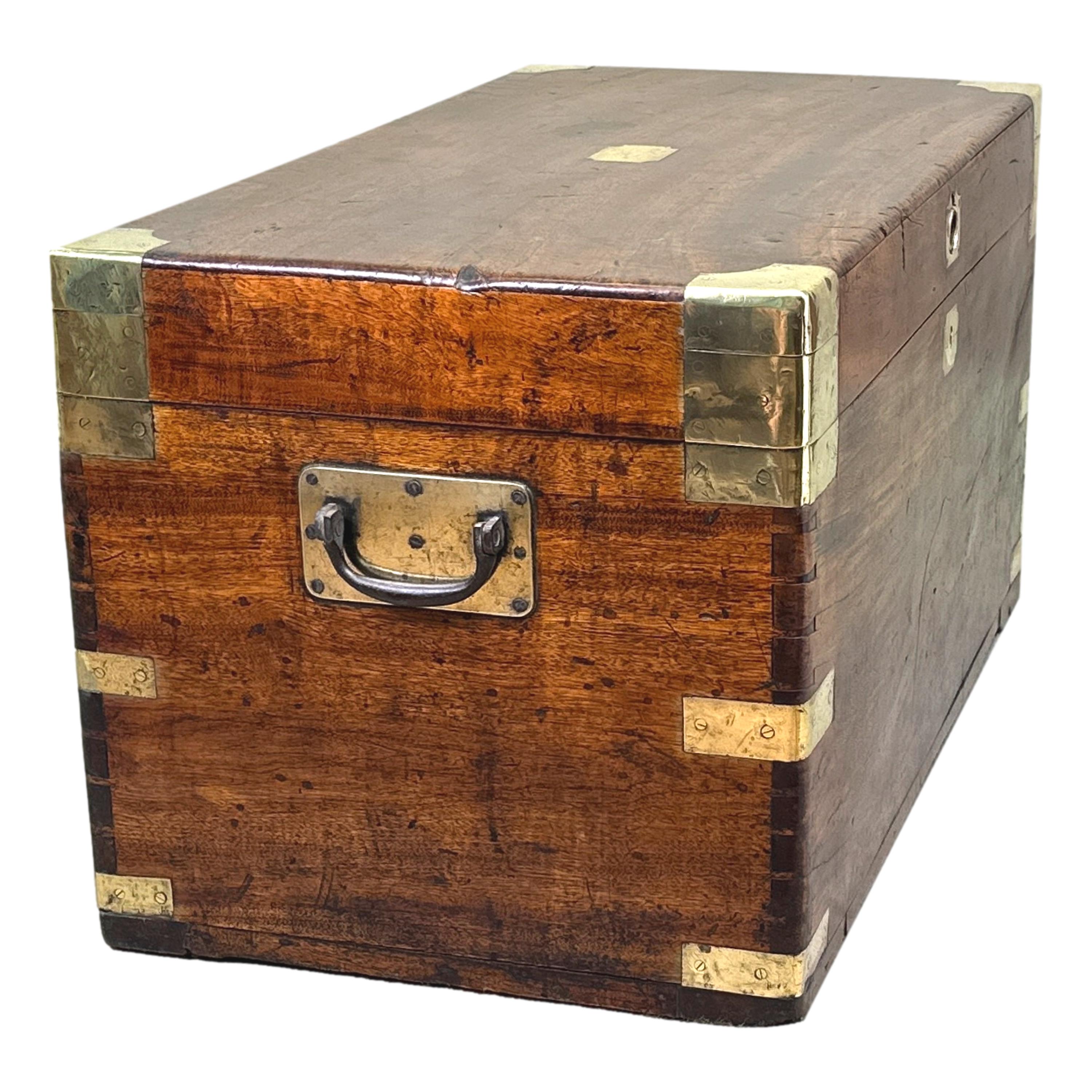 Camphor Wood 19th Century Military Campaign Trunk 3